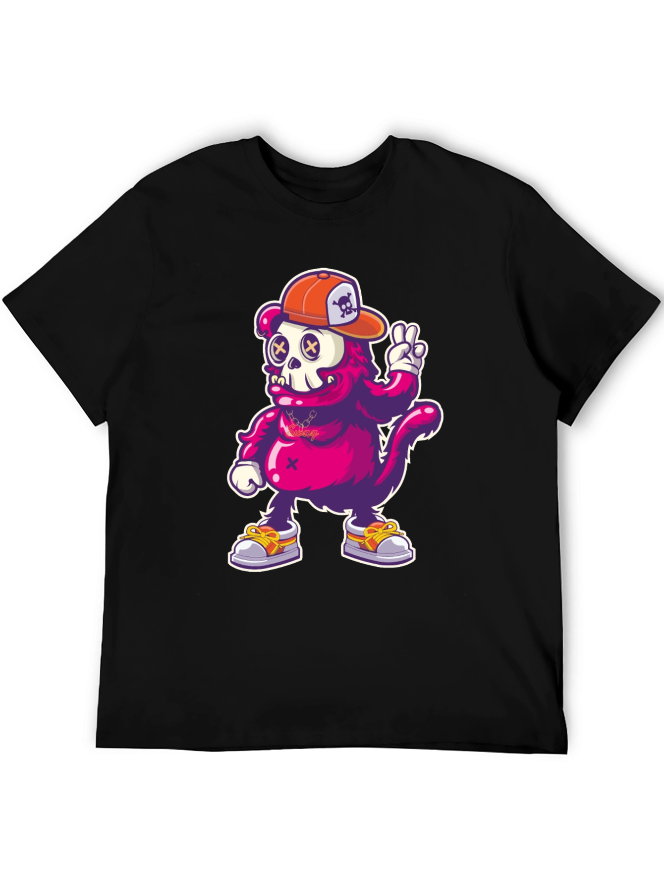 Cartoon Monkey T-Shirt - Skull Cap