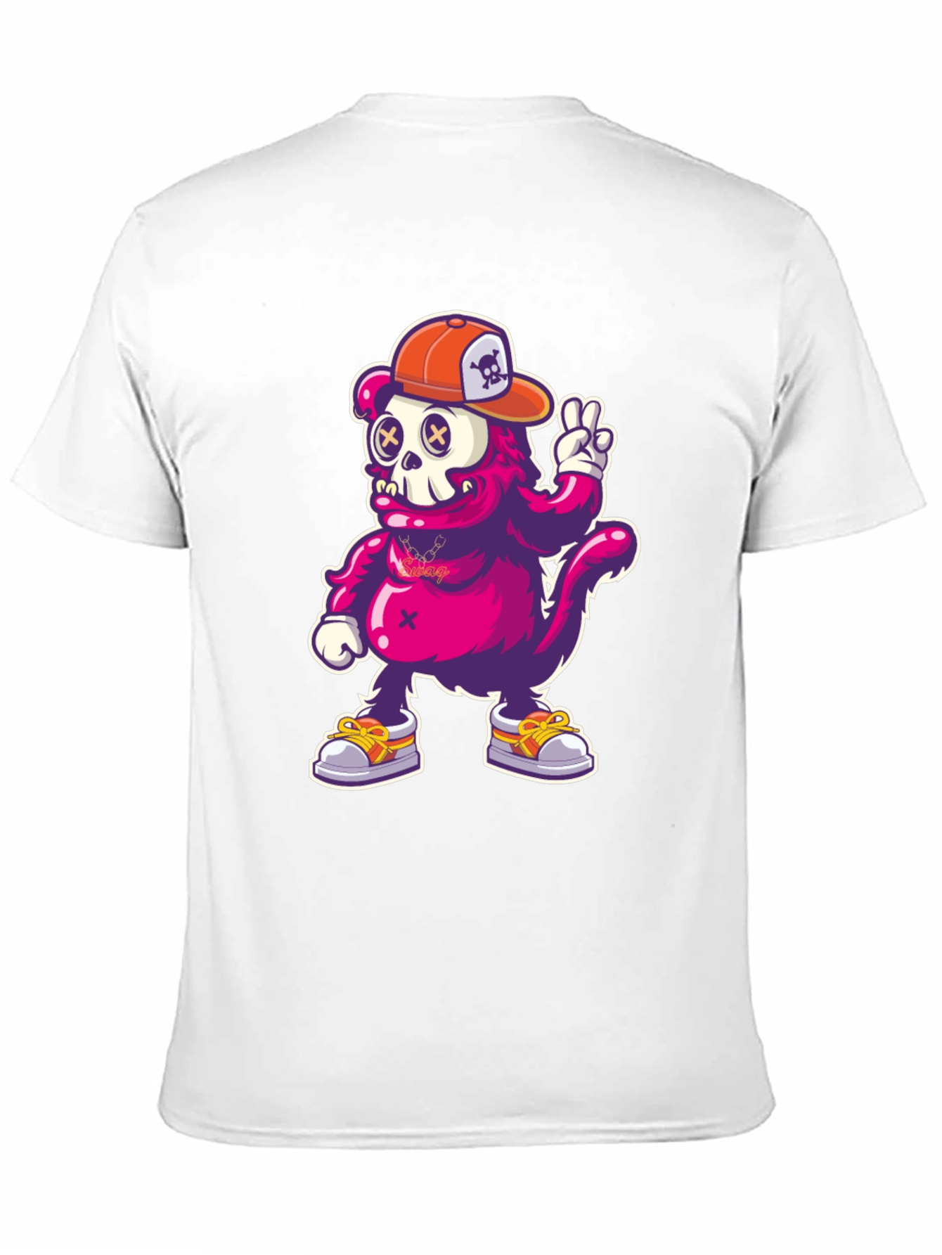 Cartoon Monkey T-Shirt - Skull Cap