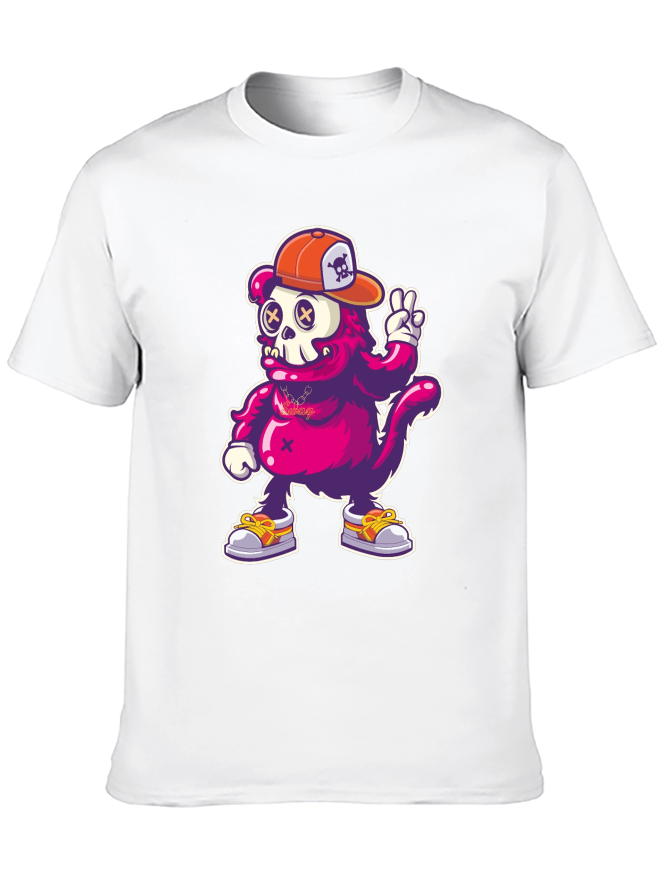 Cartoon Monkey T-Shirt - Skull Cap