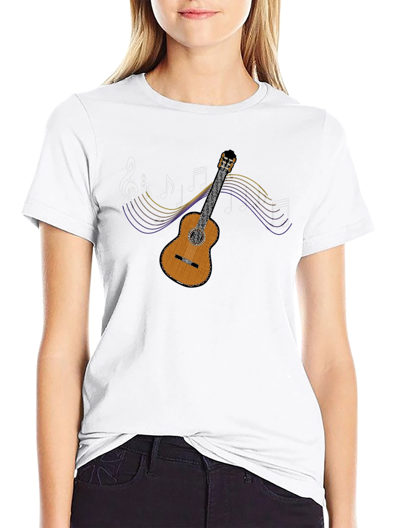 Musical Guitar Graphic T-Shirt