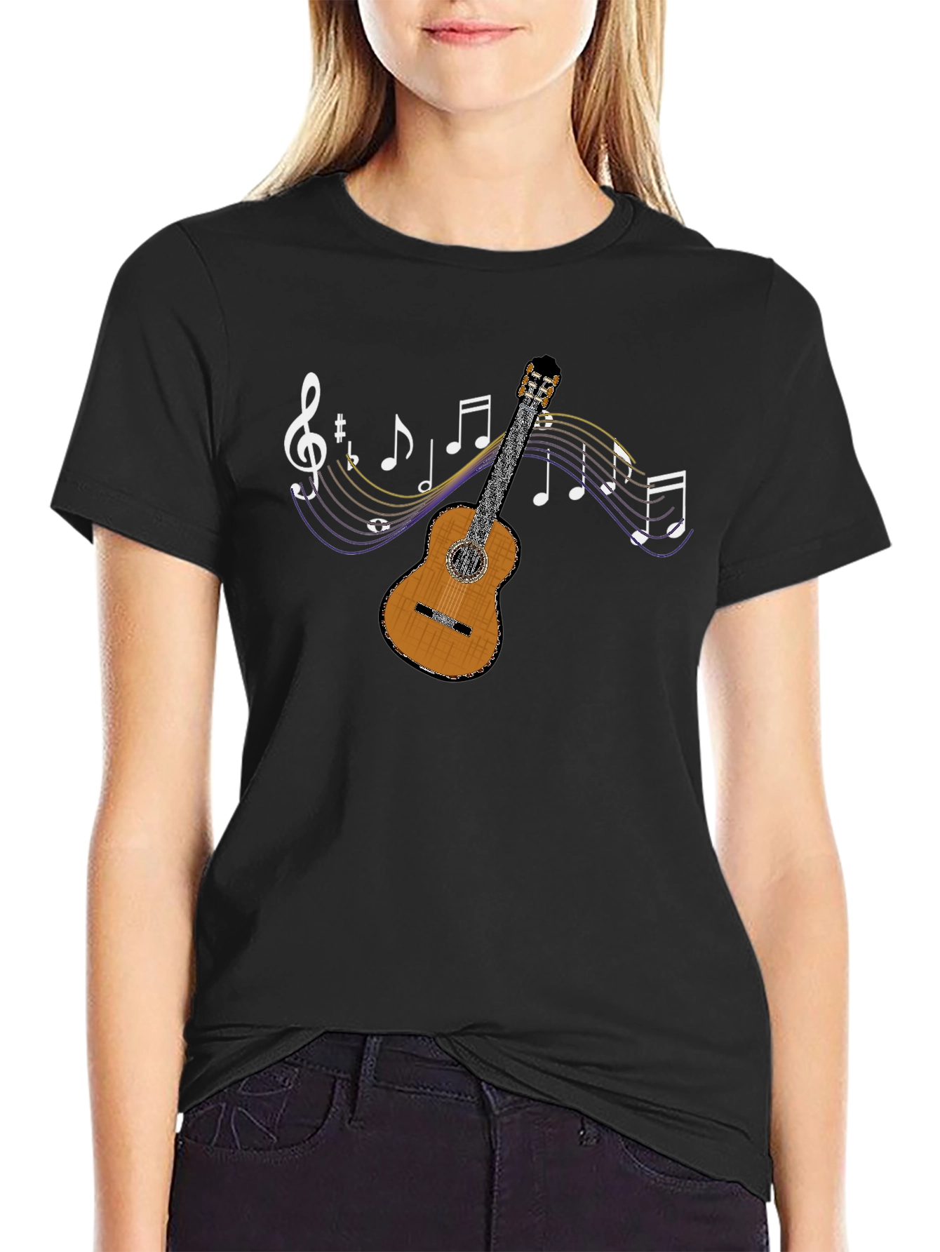 Musical Guitar Graphic T-Shirt