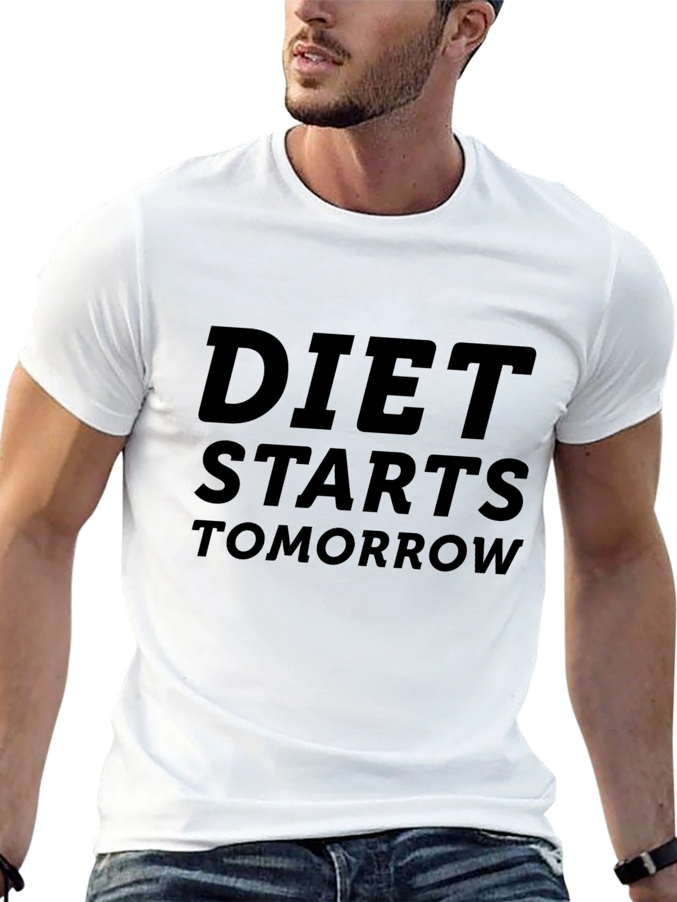 Funny Diet Starts Tomorrow Graphic T-Shirt