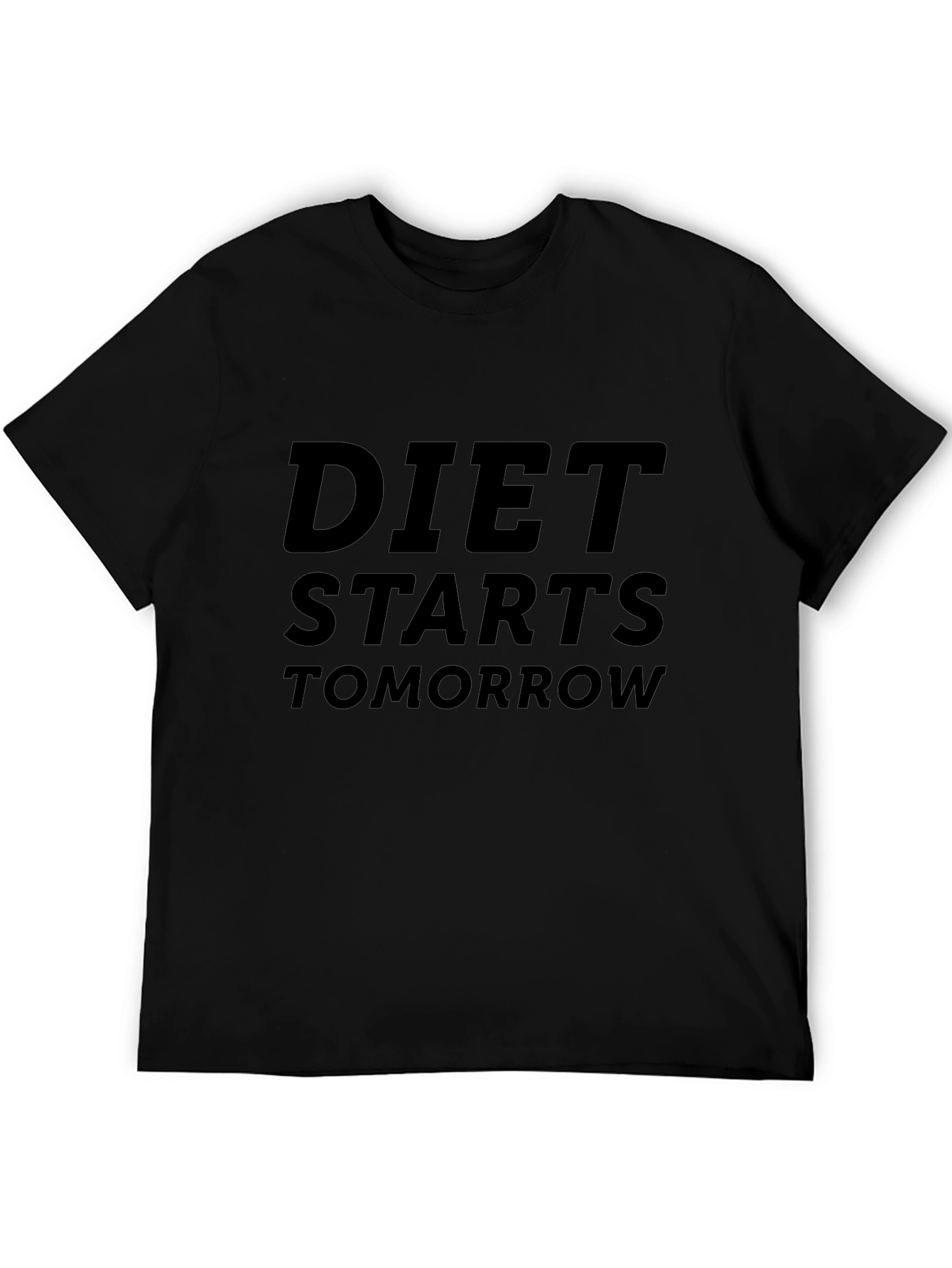 Funny Diet Starts Tomorrow Graphic T-Shirt