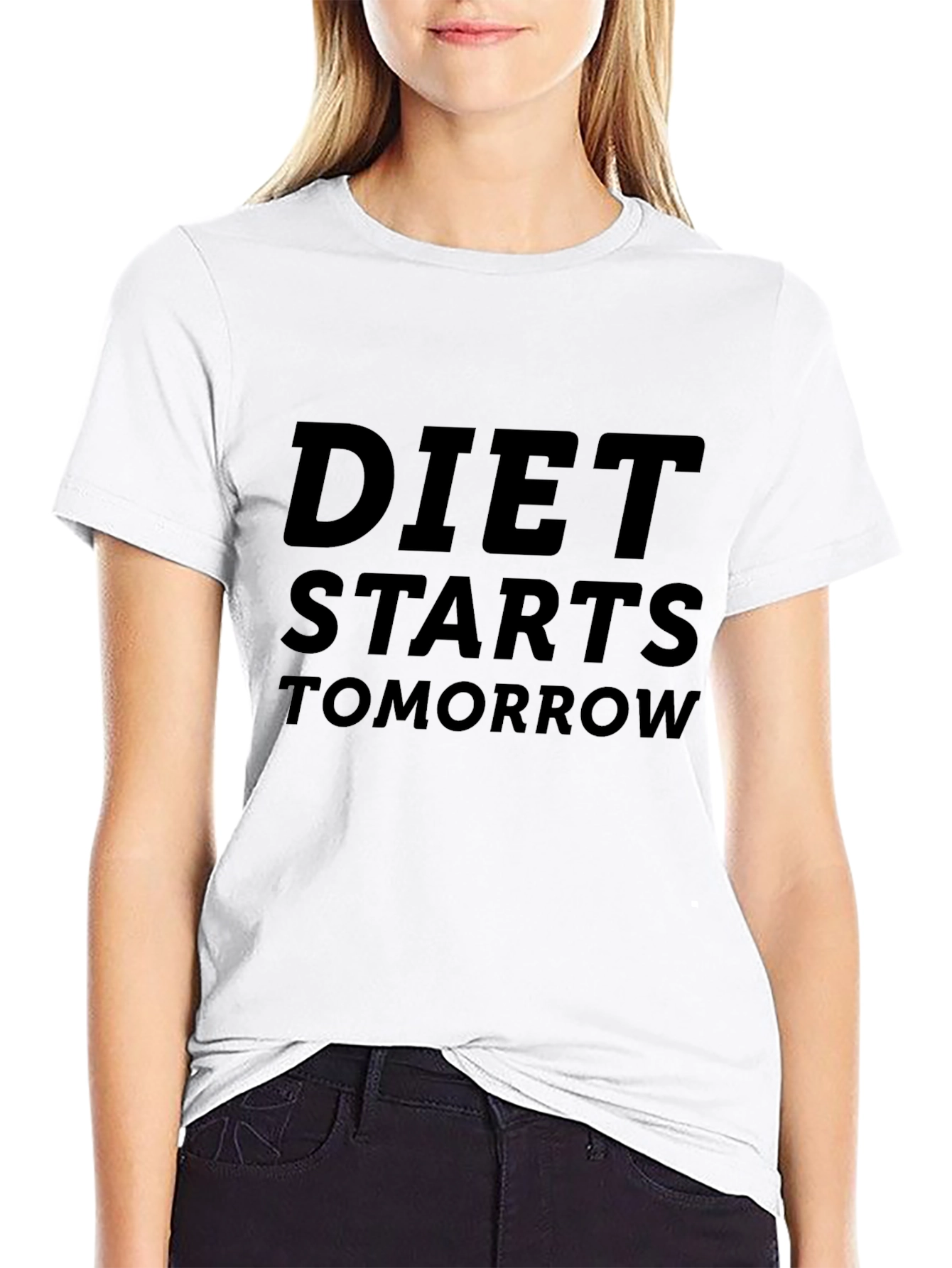 Funny Diet Starts Tomorrow Graphic T-Shirt