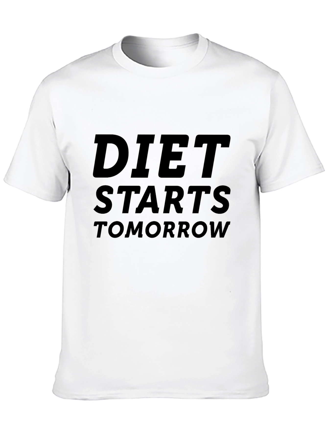 Funny Diet Starts Tomorrow Graphic T-Shirt
