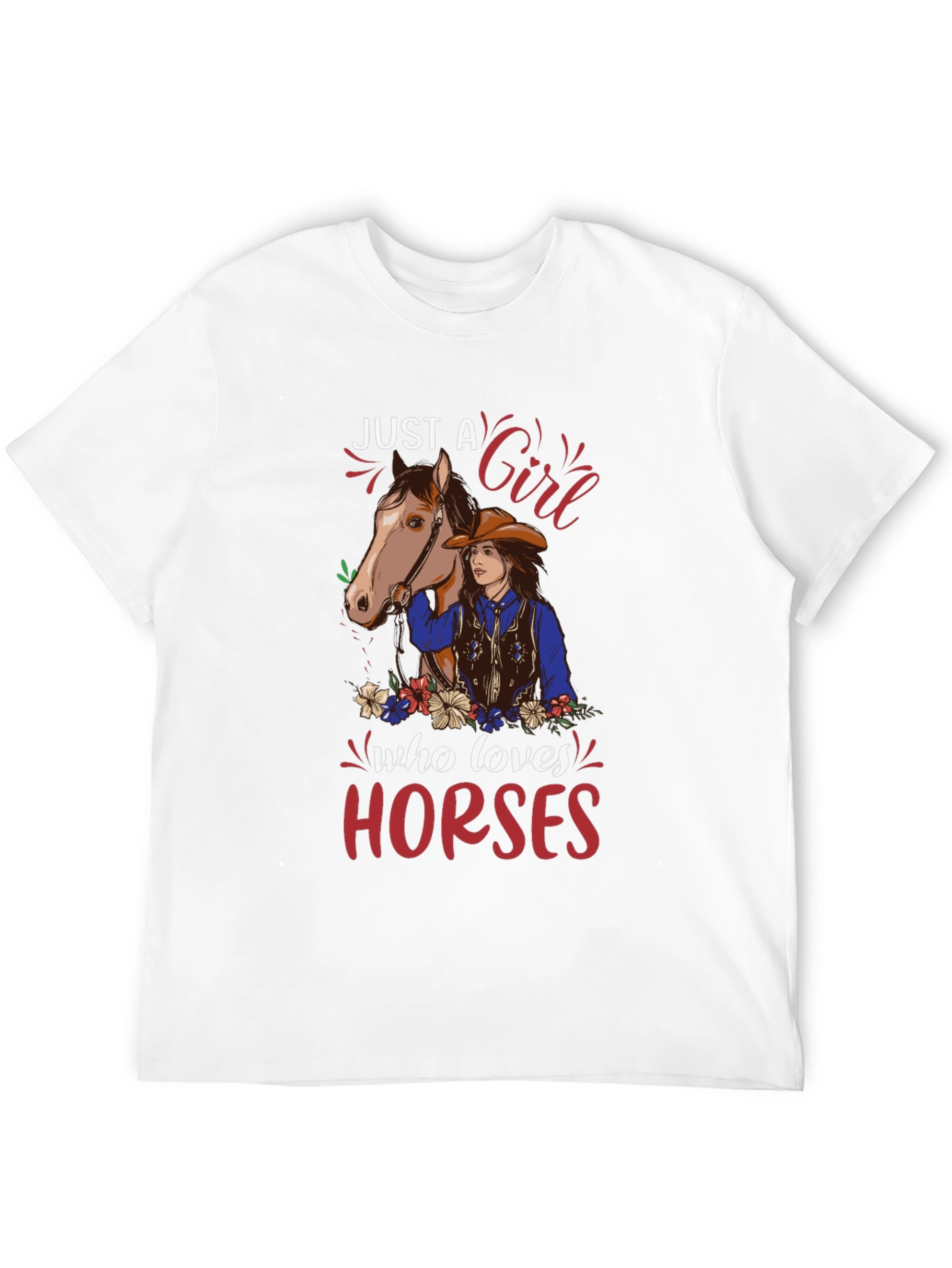 Just a Girl Who Loves Horses Graphic Tee