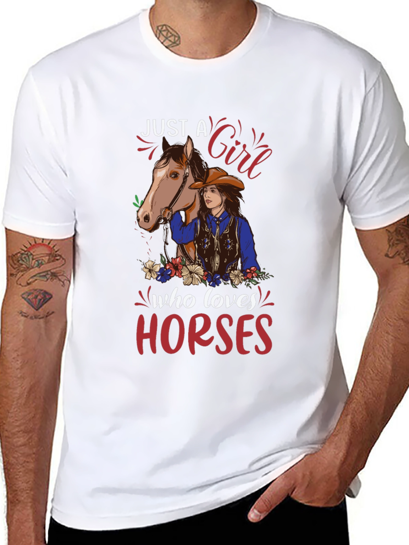 Just a Girl Who Loves Horses Graphic Tee