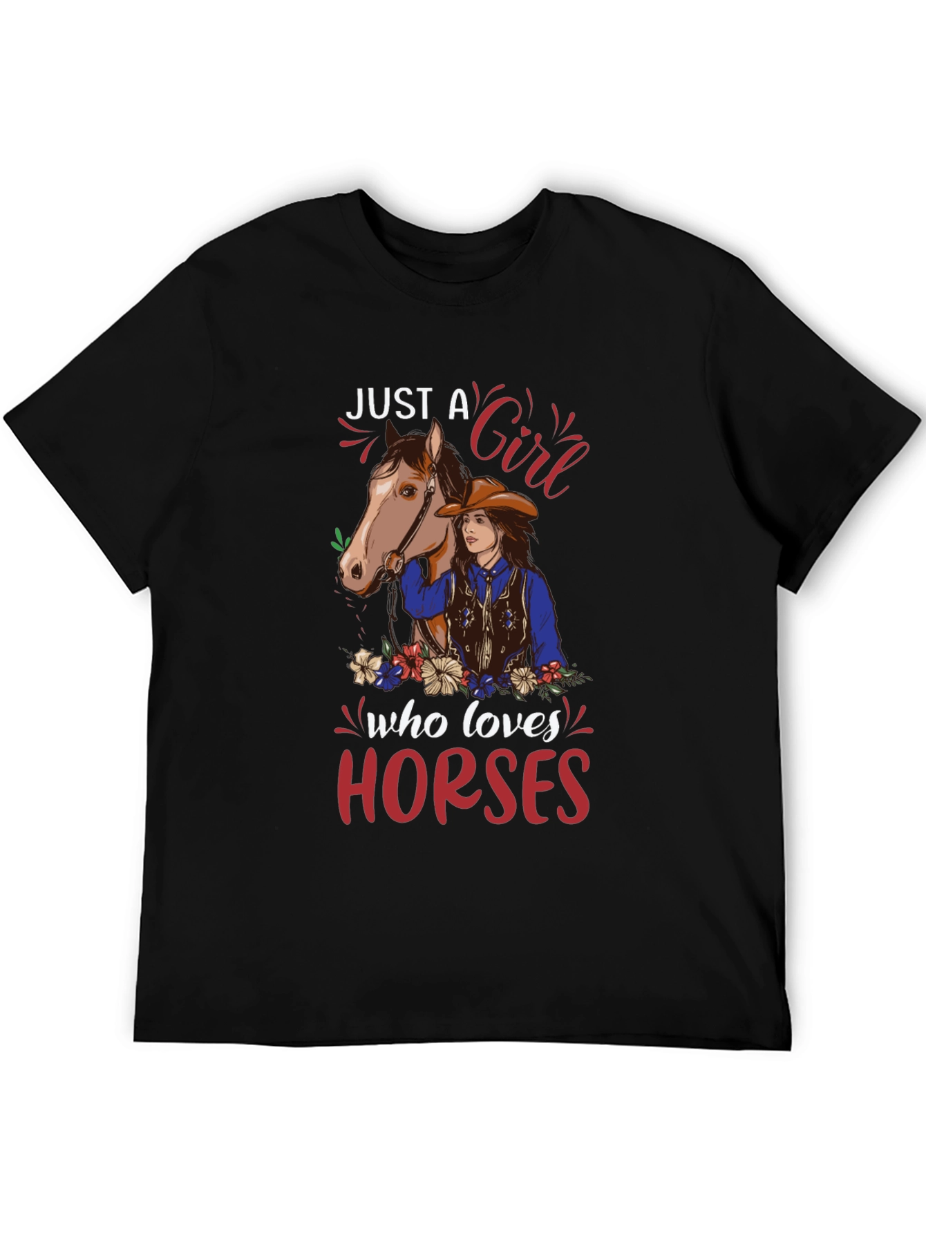 Just a Girl Who Loves Horses Graphic Tee