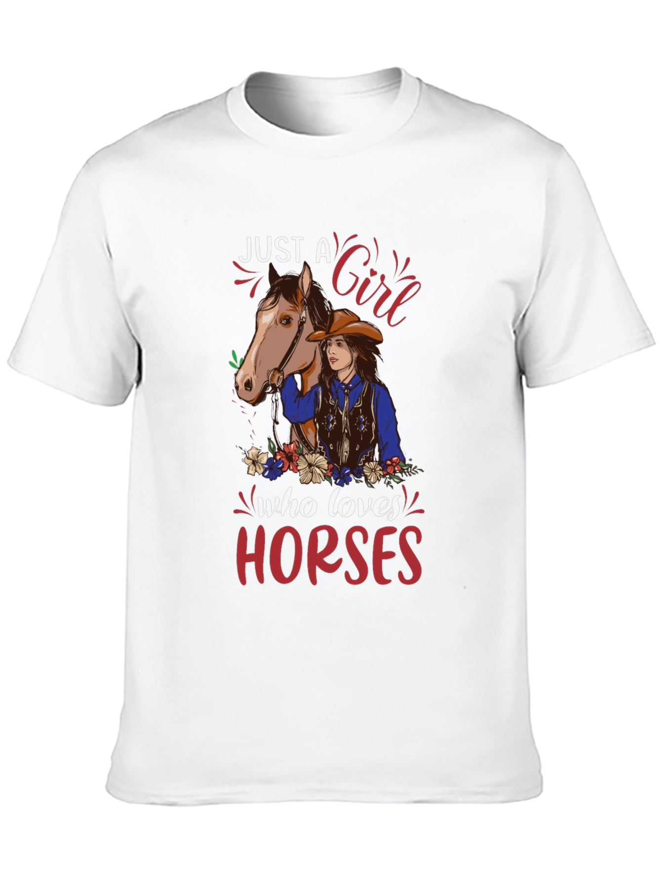 Just a Girl Who Loves Horses Graphic Tee