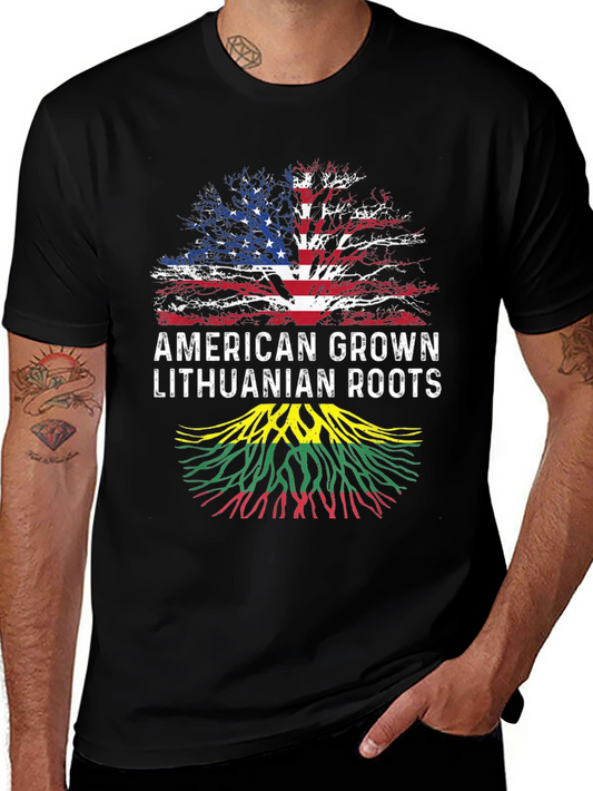 American Grown Lithuanian Roots T-Shirt