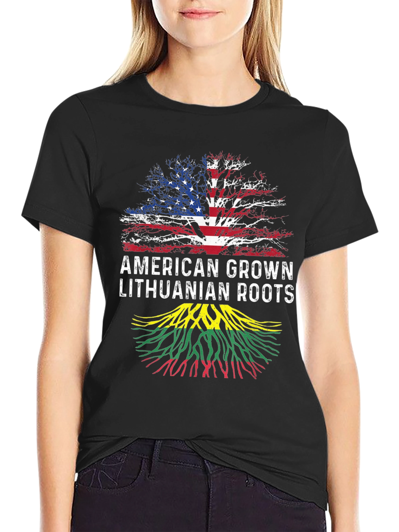 American Grown Lithuanian Roots T-Shirt
