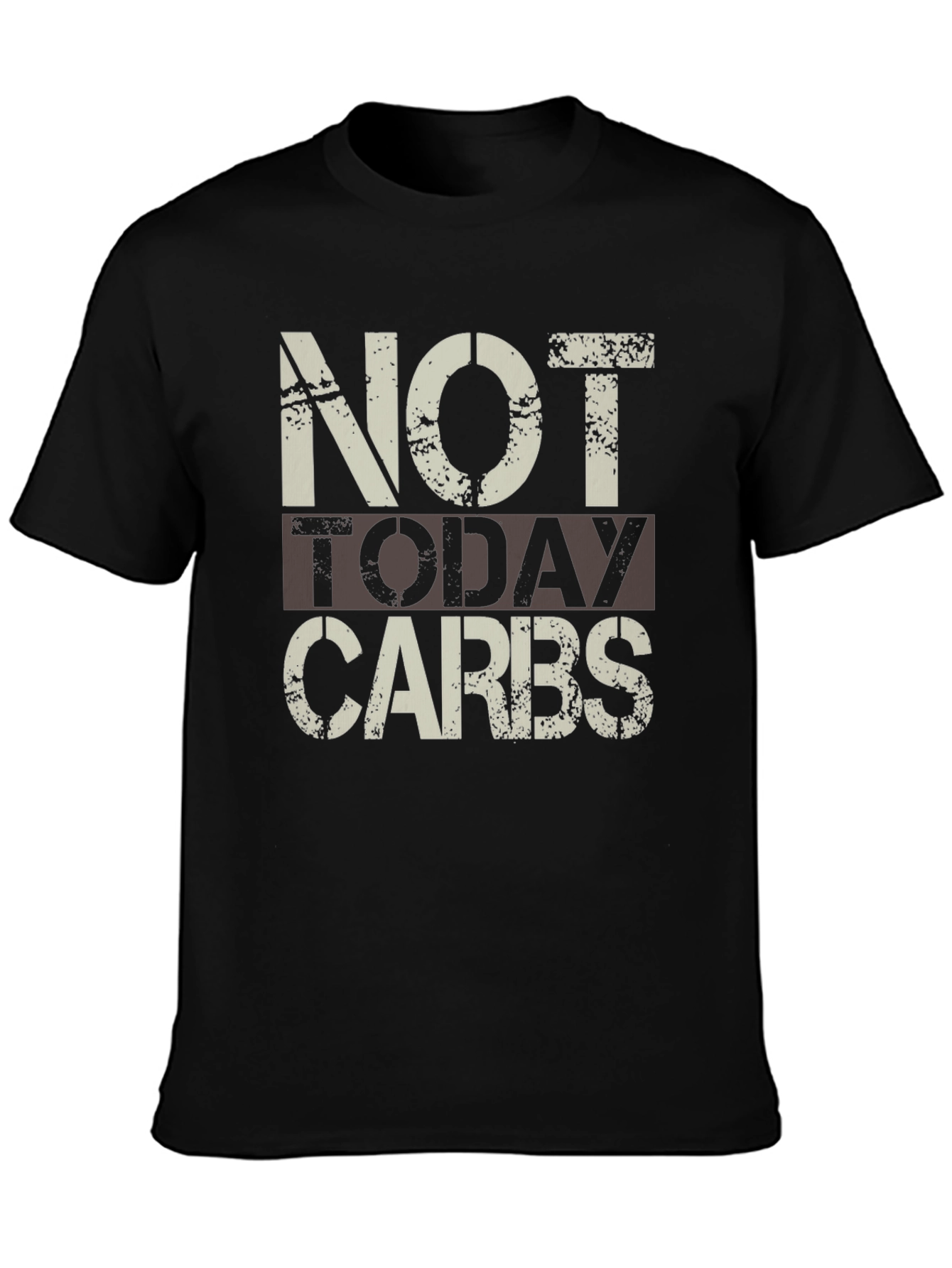 Not Today Carbs Mens Graphic Tee - Black