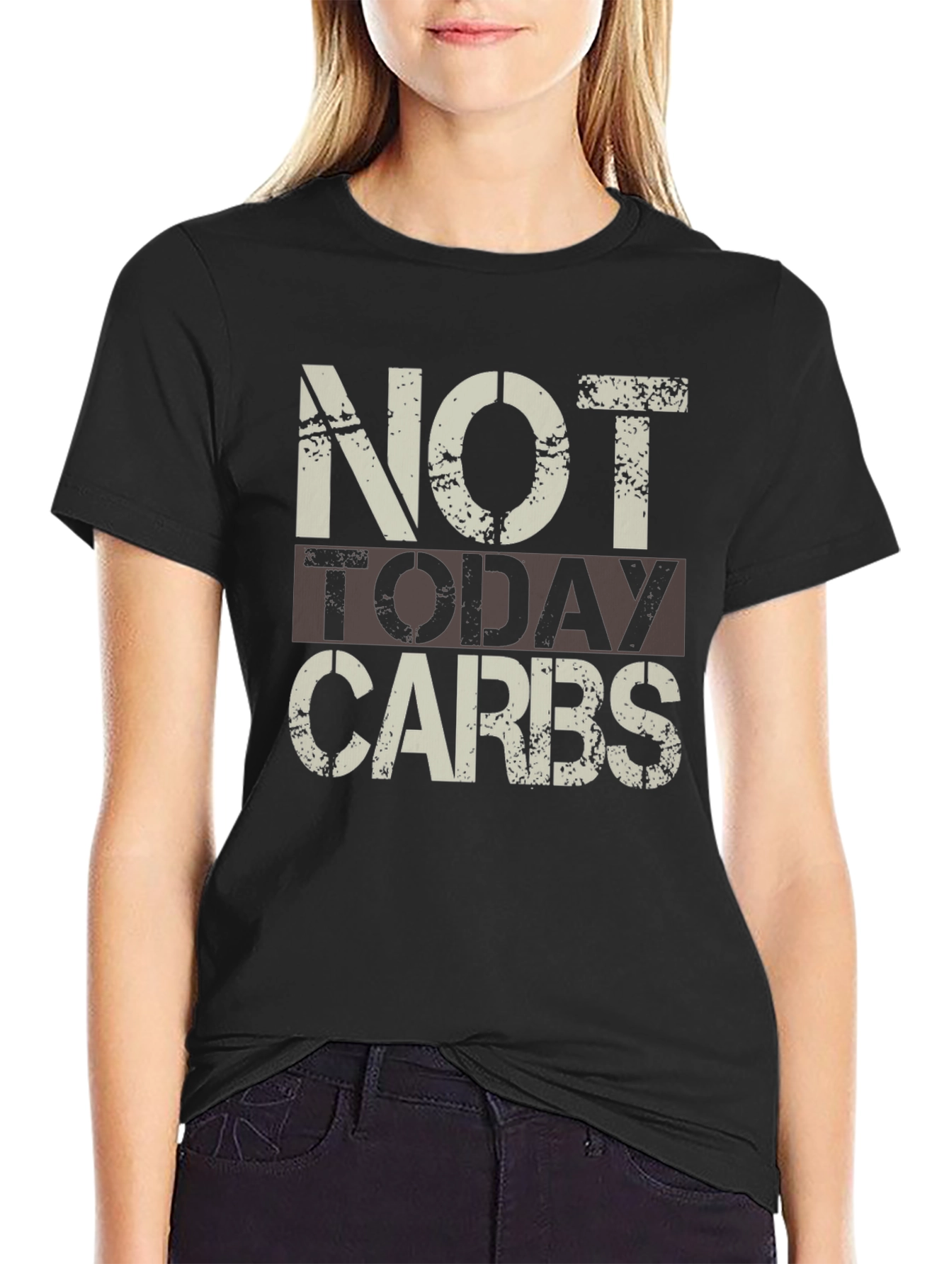 Not Today Carbs Mens Graphic Tee - Black