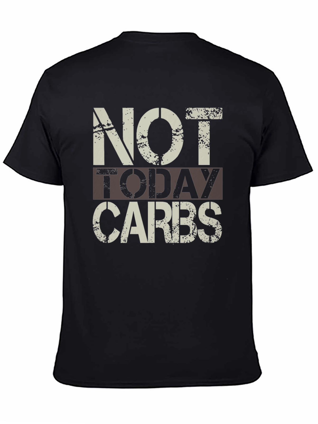 Not Today Carbs Mens Graphic Tee - Black
