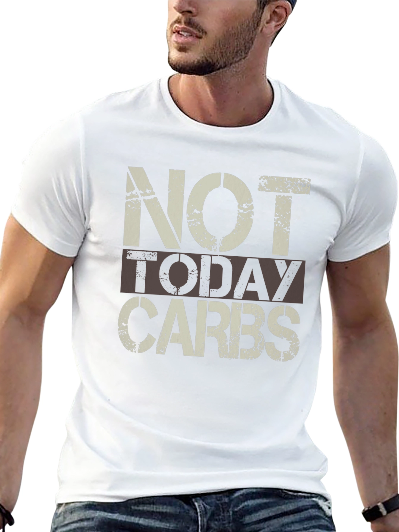 Not Today Carbs Mens Graphic Tee - Black