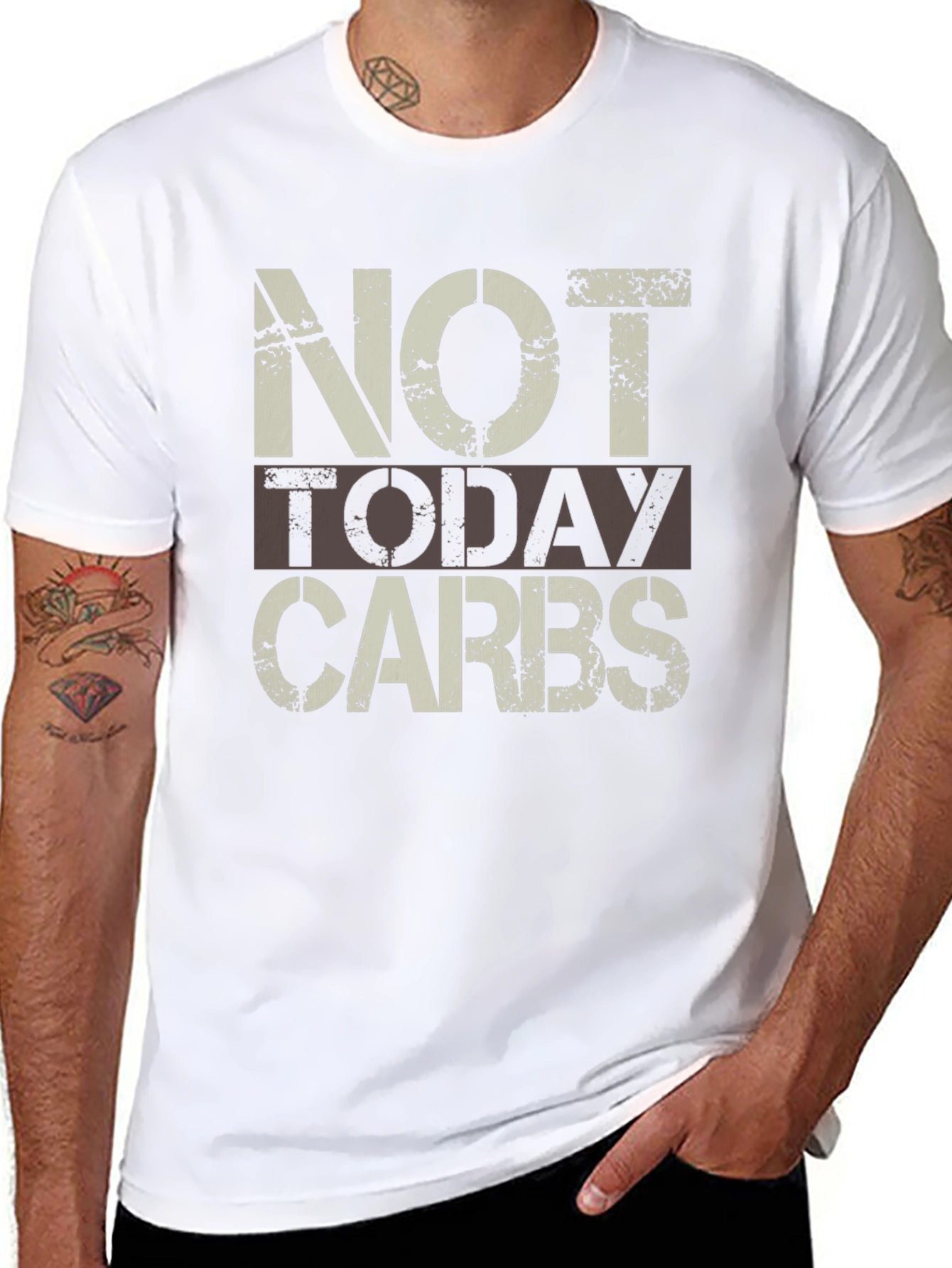 Not Today Carbs Mens Graphic Tee - Black
