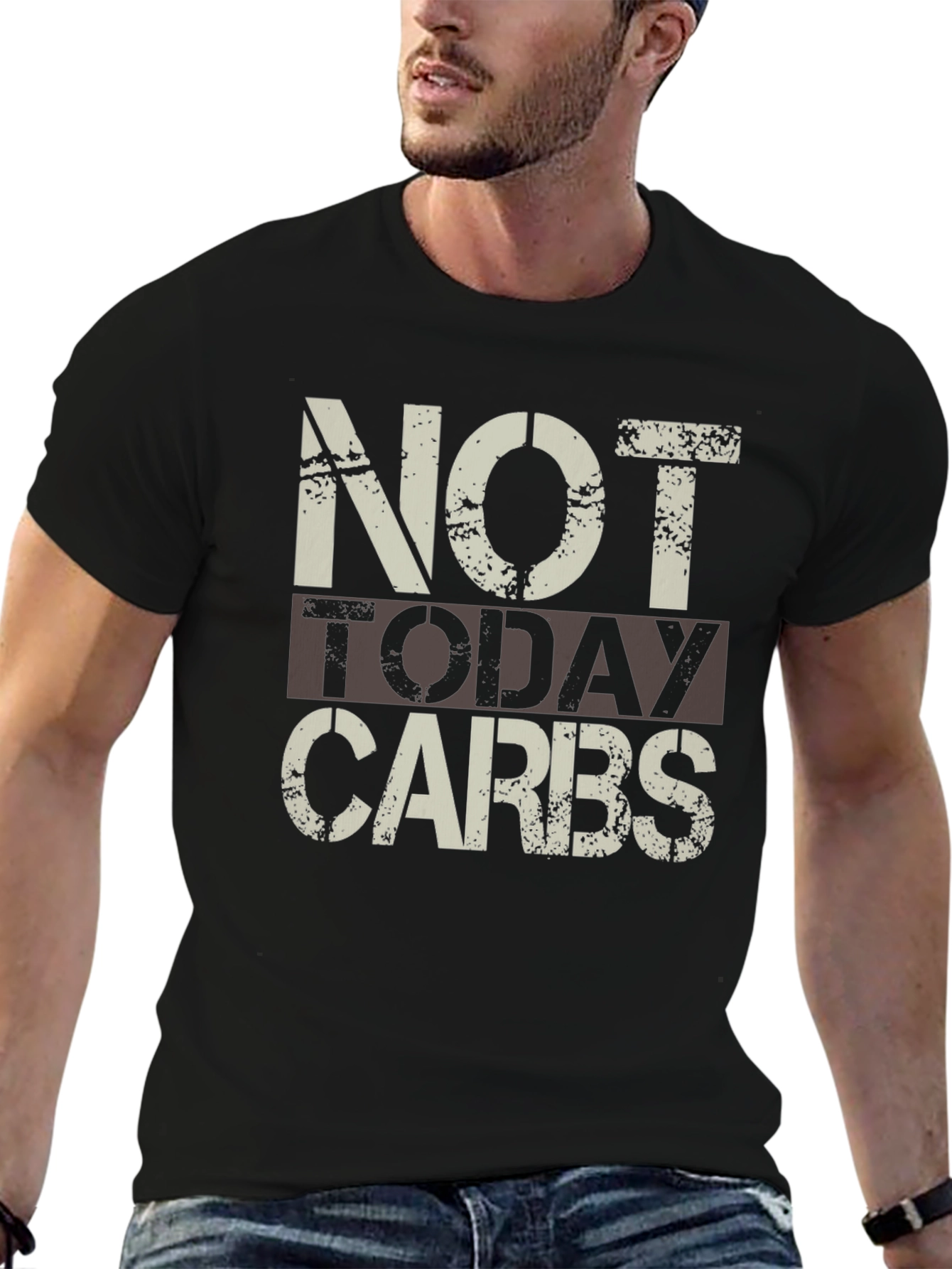 Not Today Carbs Mens Graphic Tee - Black