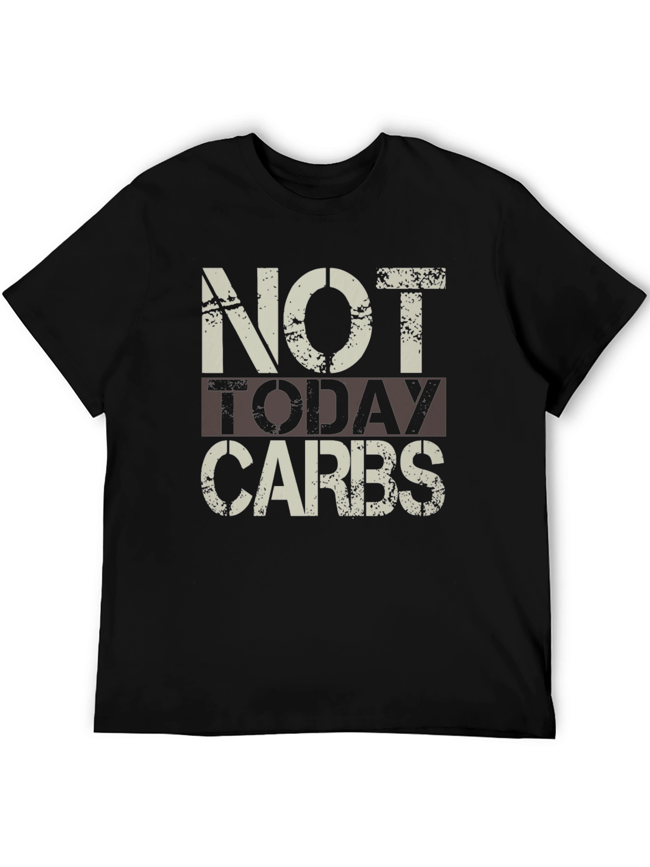 Not Today Carbs Mens Graphic Tee - Black