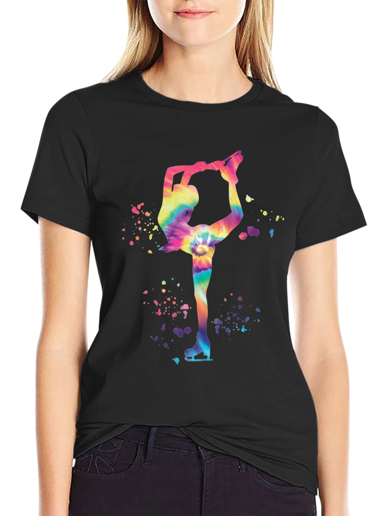 Tie-Dye Ice Skater Graphic Tee - Unique Design