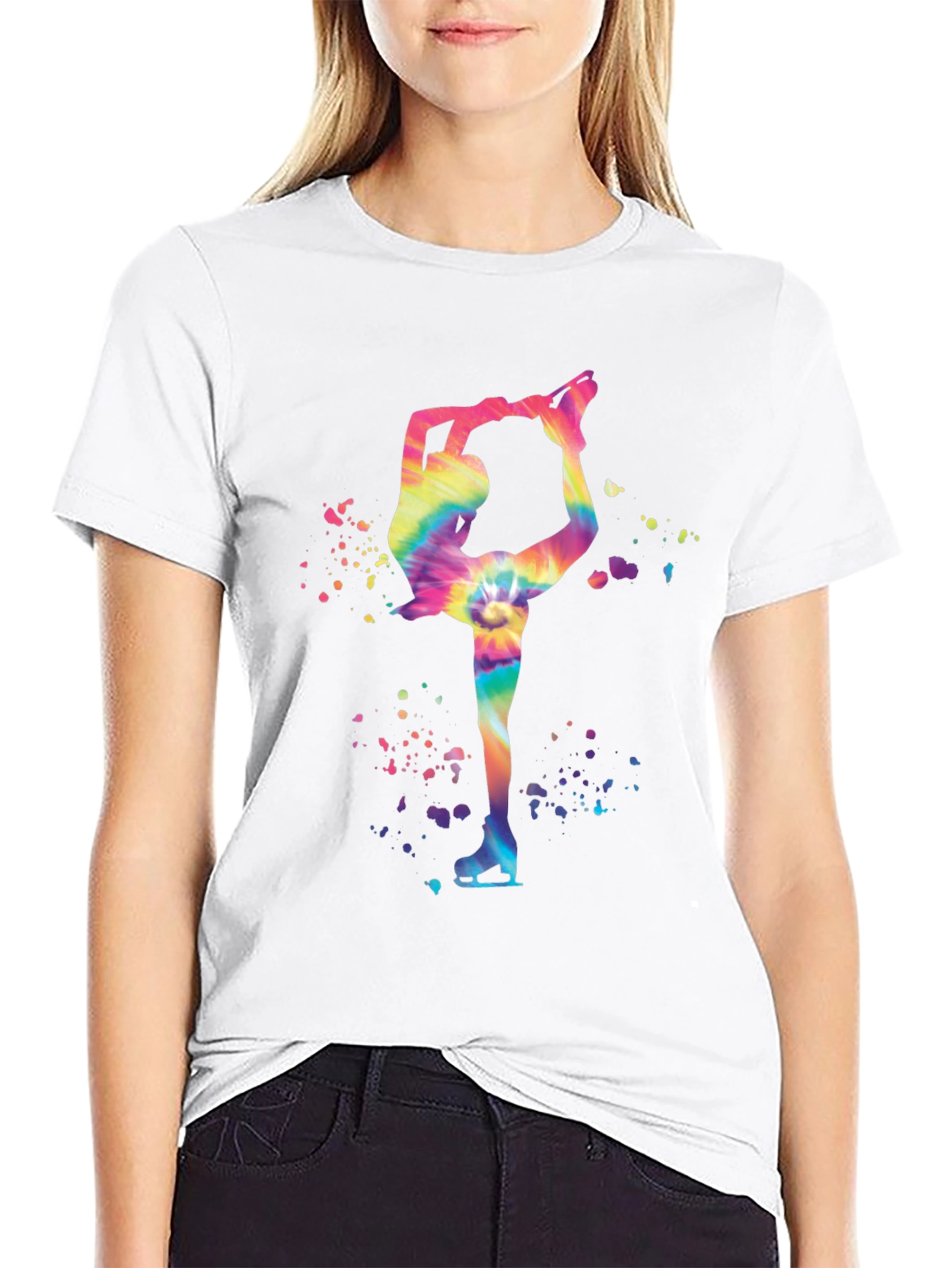 Tie-Dye Ice Skater Graphic Tee - Unique Design