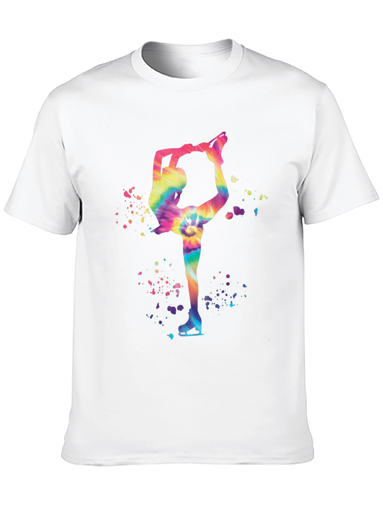 Tie-Dye Ice Skater Graphic Tee - Unique Design