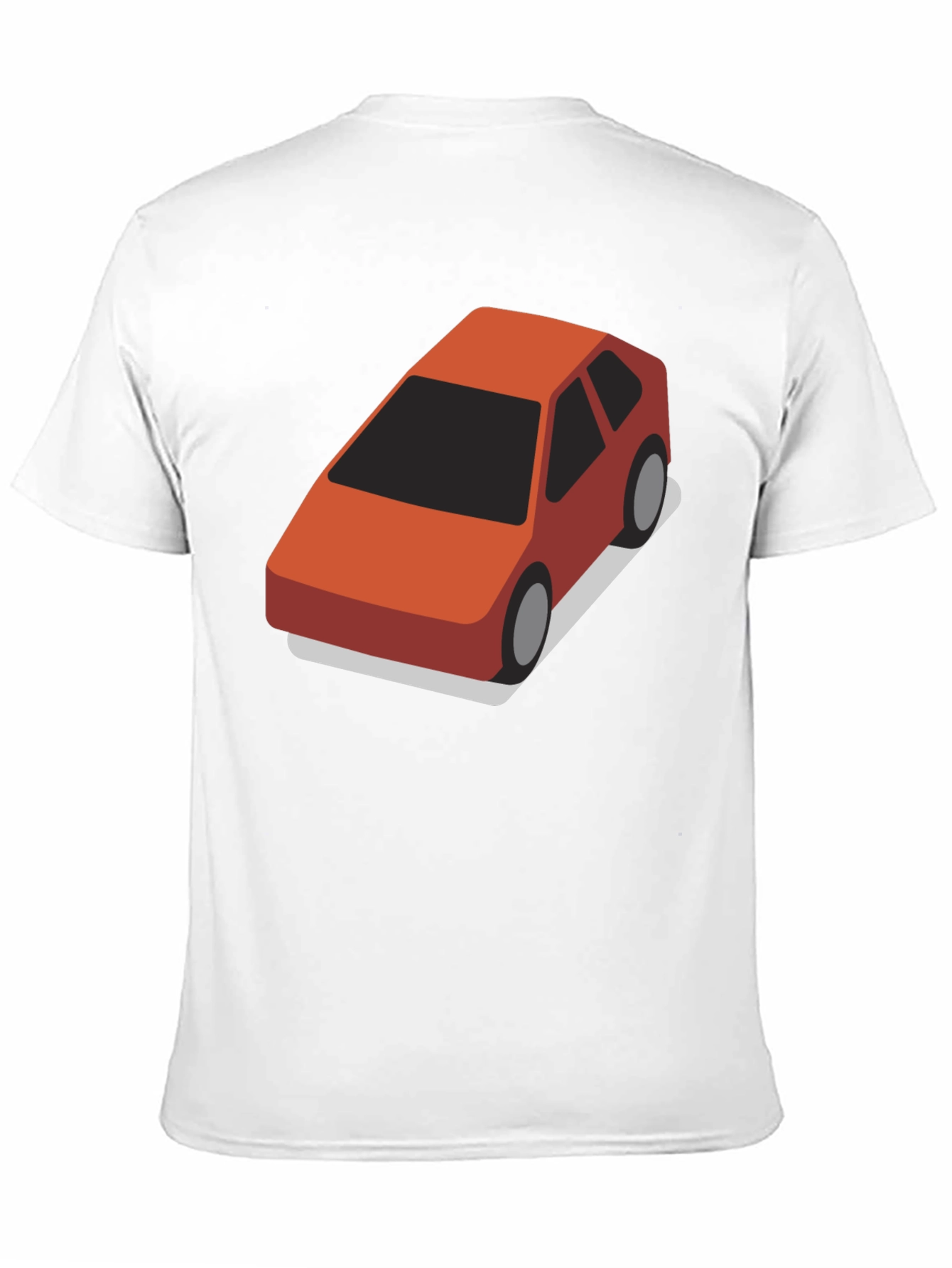Isometric Car Graphic Tee - Black Cotton Blend T-Shirt