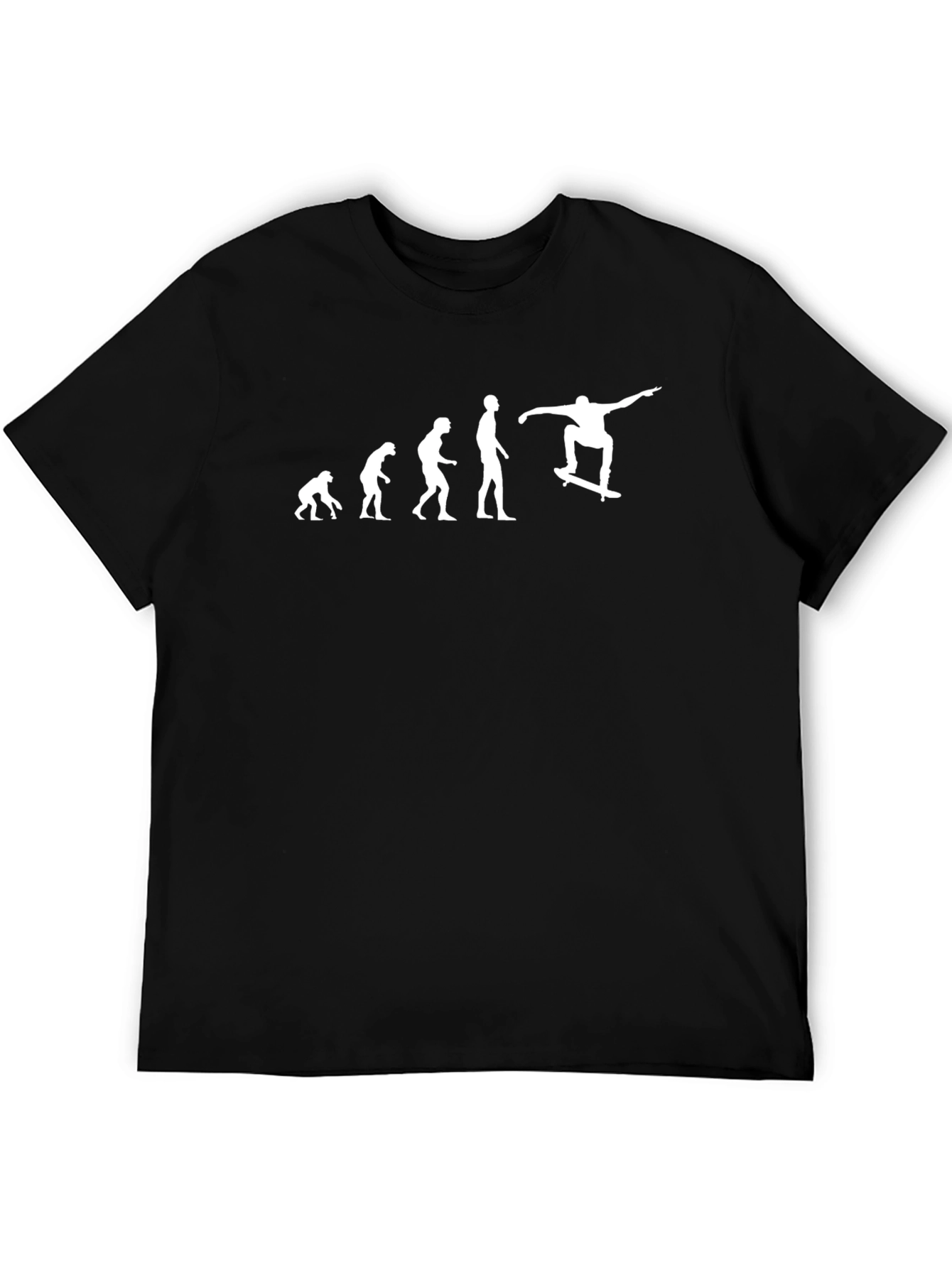 Skateboard Evolution Graphic Tee - Black