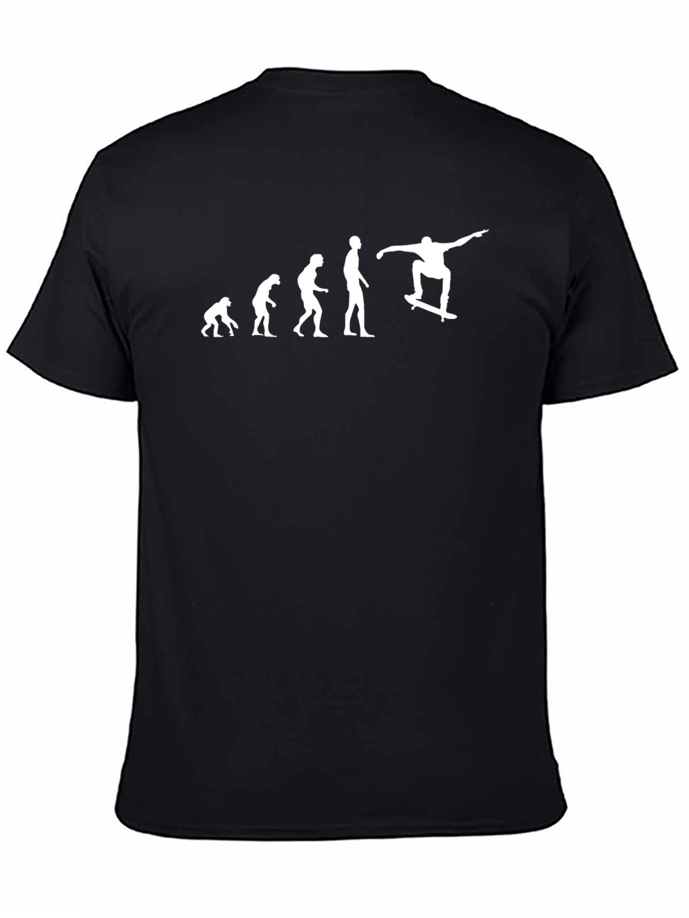 Skateboard Evolution Graphic Tee - Black