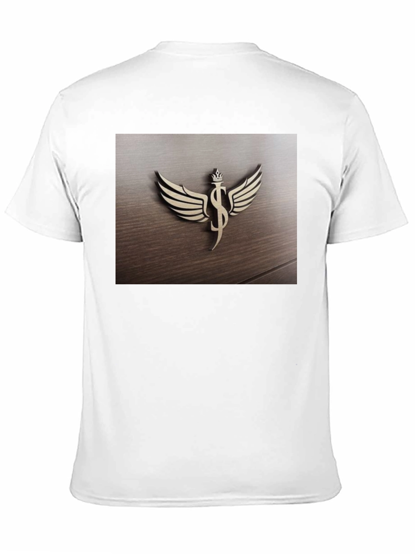 Winged Dollar Sign Crown Graphic T-Shirt - Black
