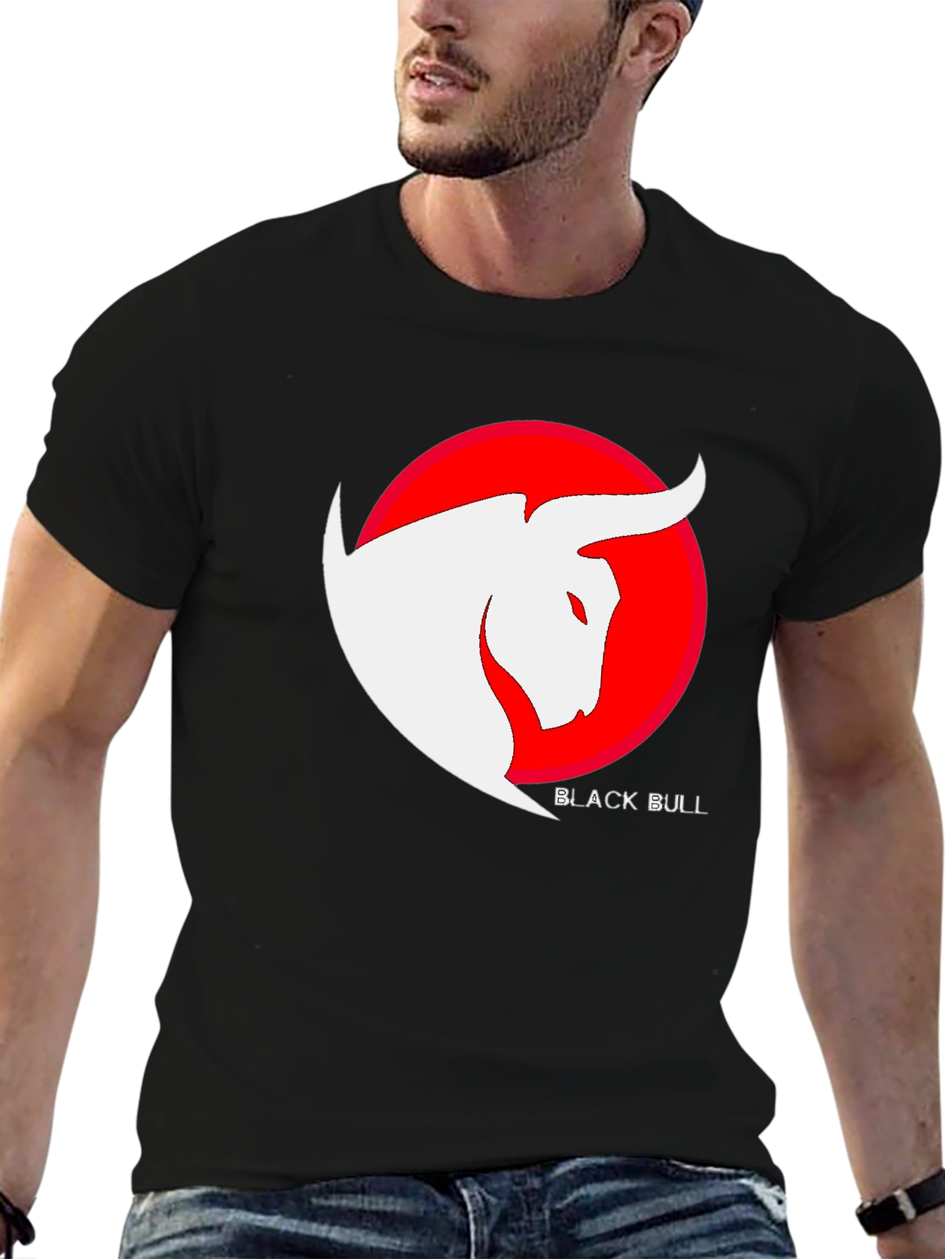 Black Bull Graphic Tee - Stylish Mens T-Shirt