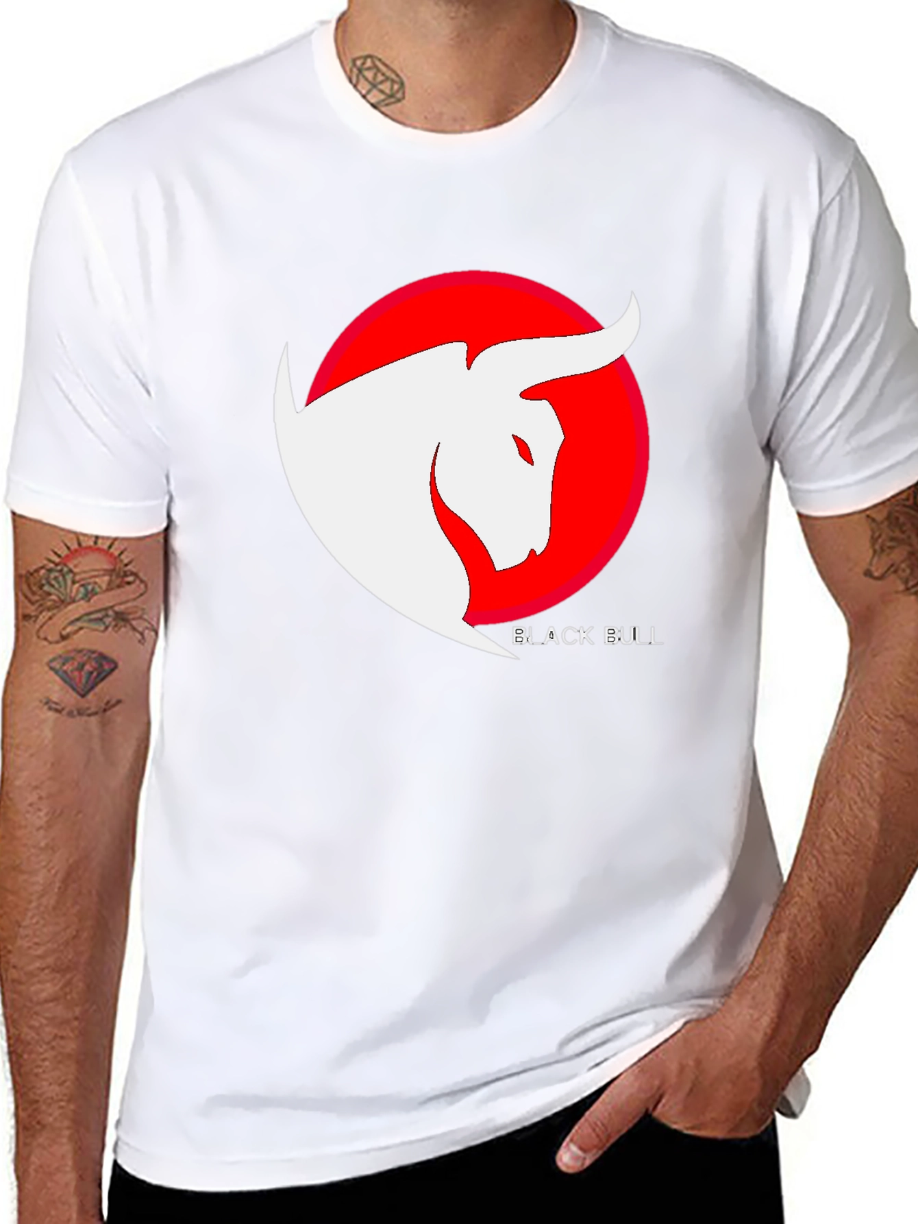 Black Bull Graphic Tee - Stylish Mens T-Shirt