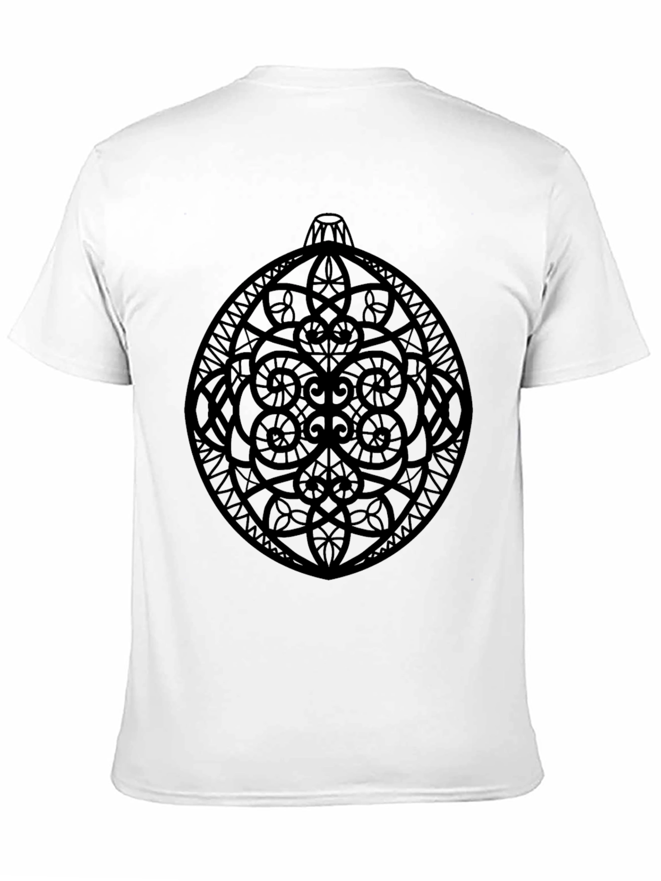 Ornament Graphic Tee - Stylish Black Cotton T-Shirt