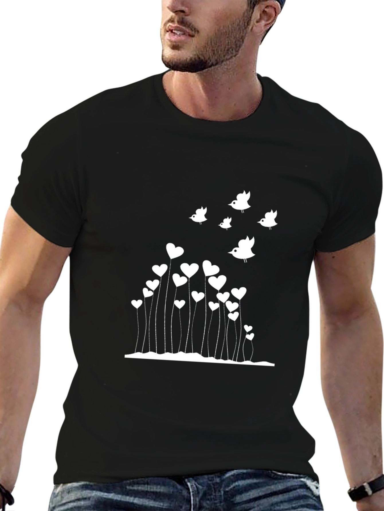 Heart & Birds Graphic Tee