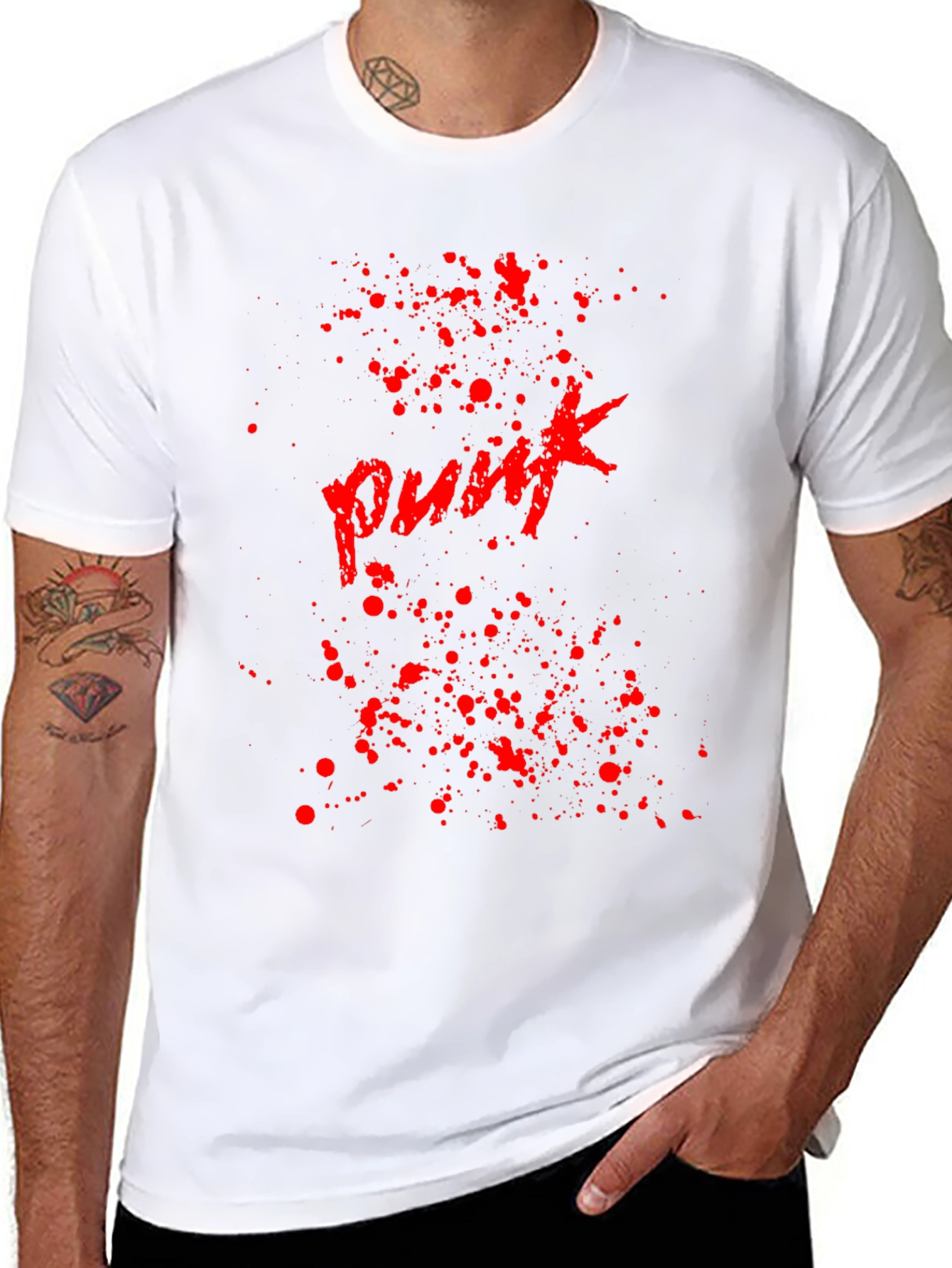 Punk Splatter Graphic T-Shirt