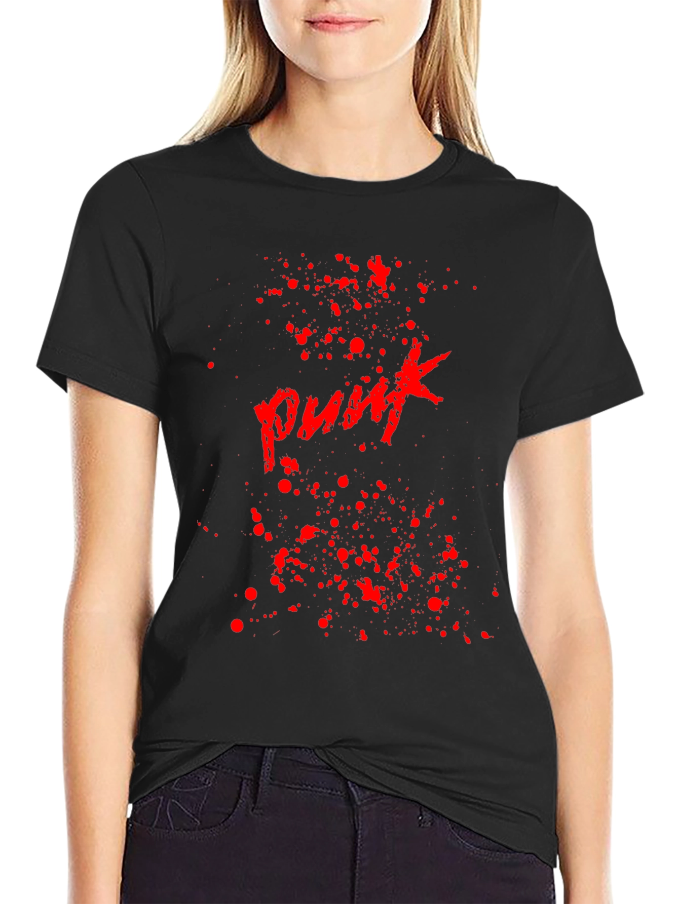 Punk Splatter Graphic T-Shirt