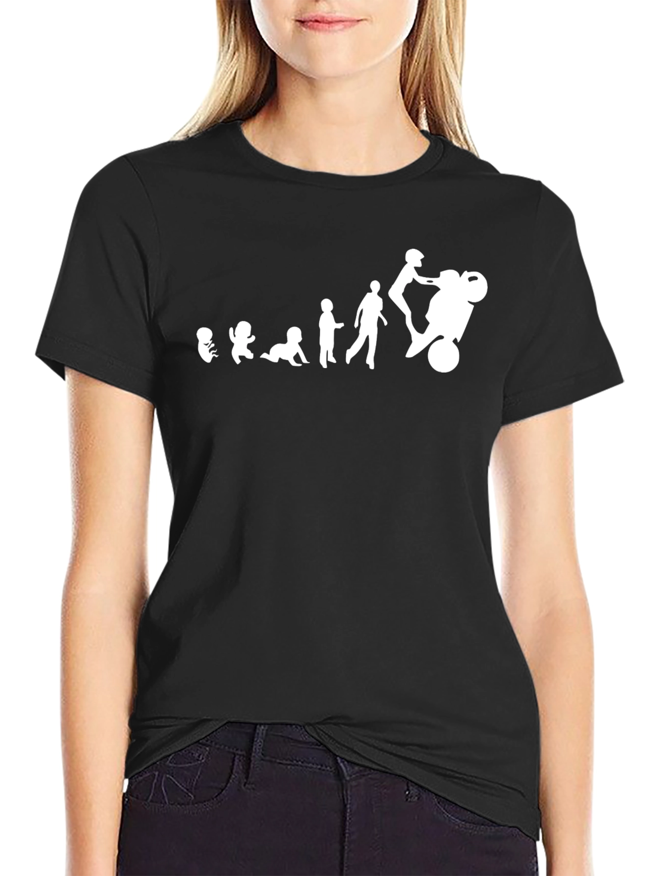 Evolution of a Rider T-Shirt: Black Graphic Tee