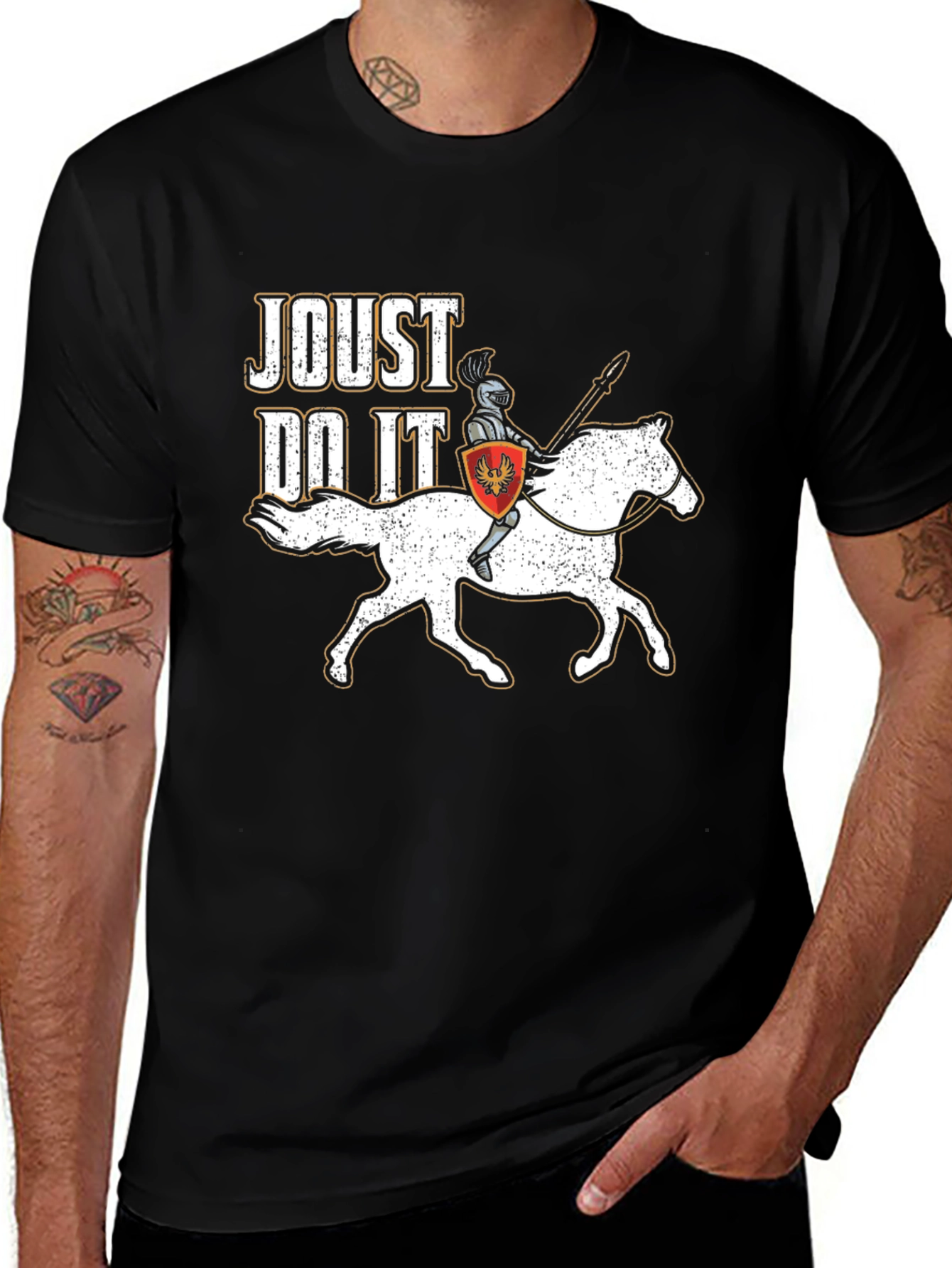 Joust Do It T-Shirt Knight on Horseback Tee