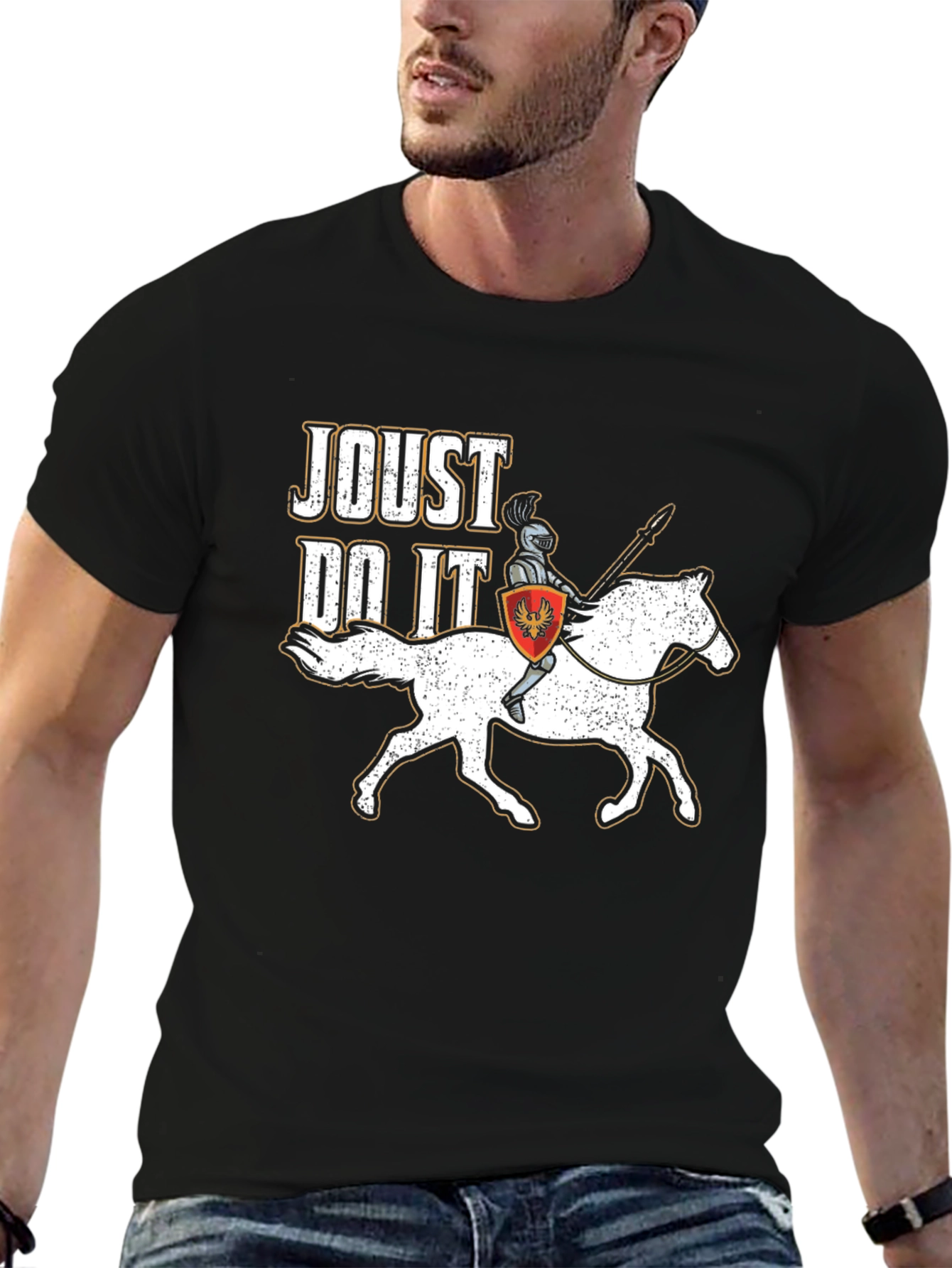 Joust Do It T-Shirt Knight on Horseback Tee