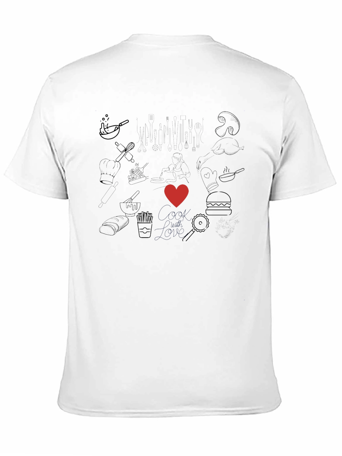 Foodie Love Black Graphic Tee