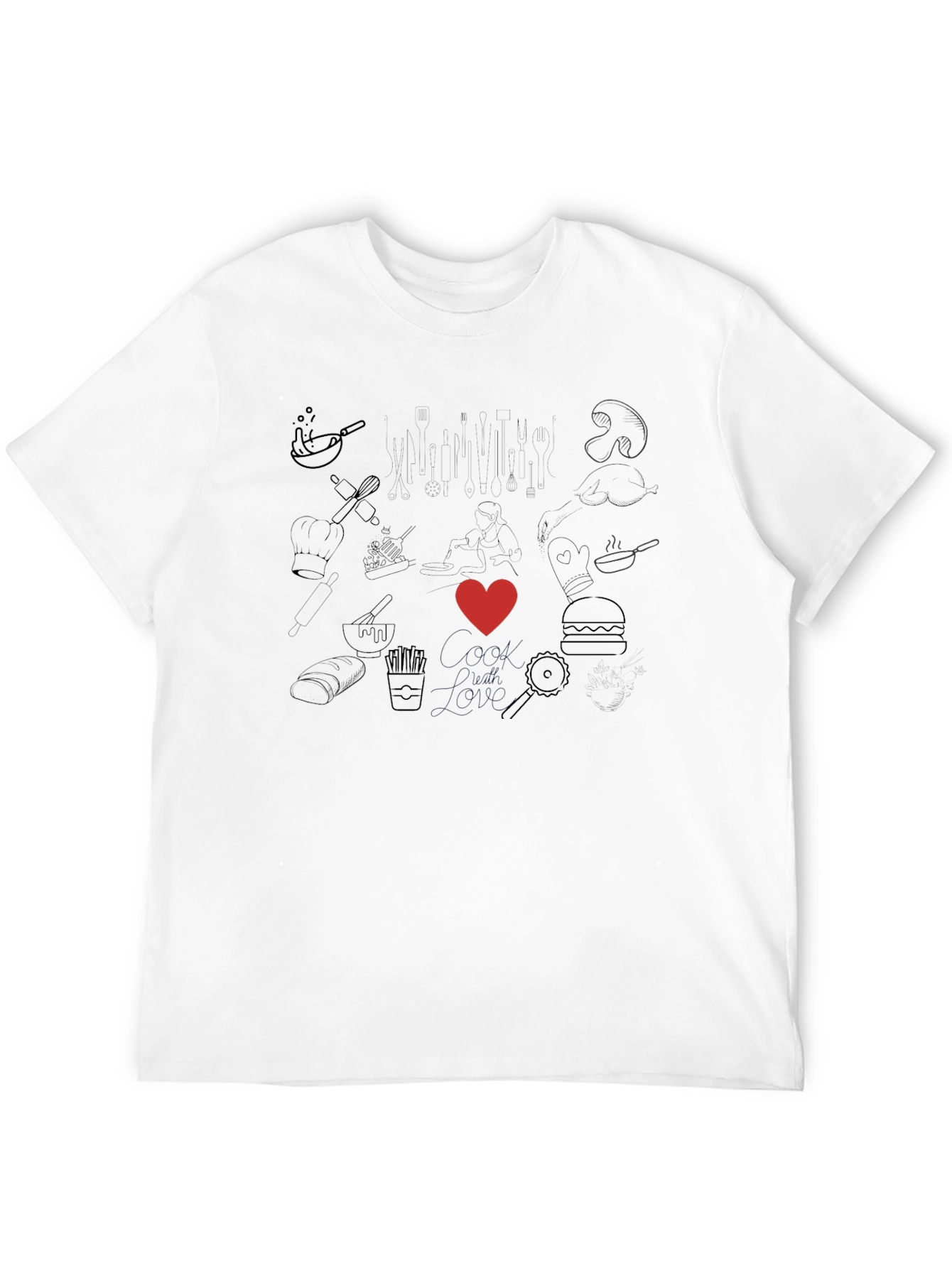 Foodie Love Black Graphic Tee
