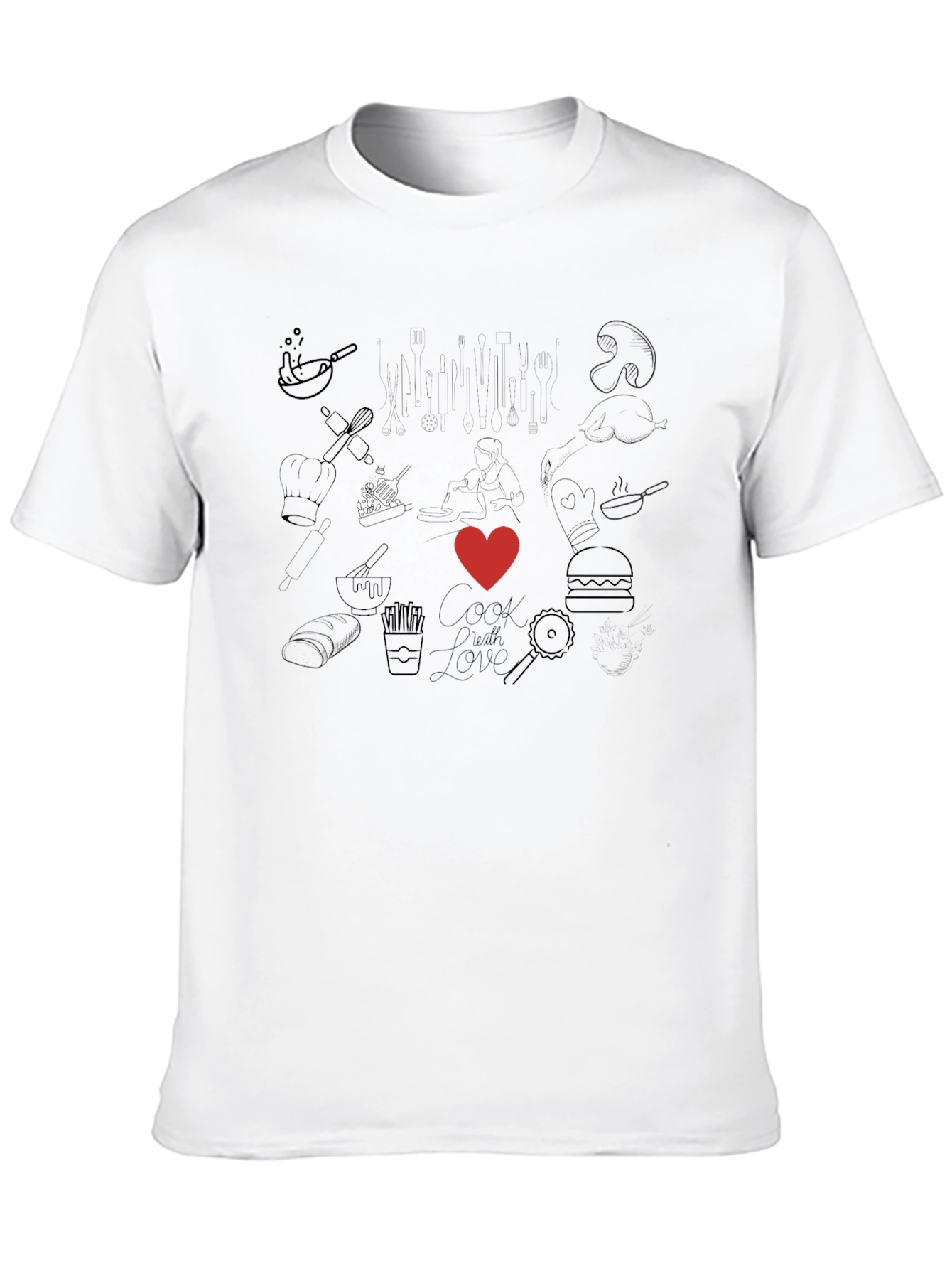 Foodie Love Black Graphic Tee