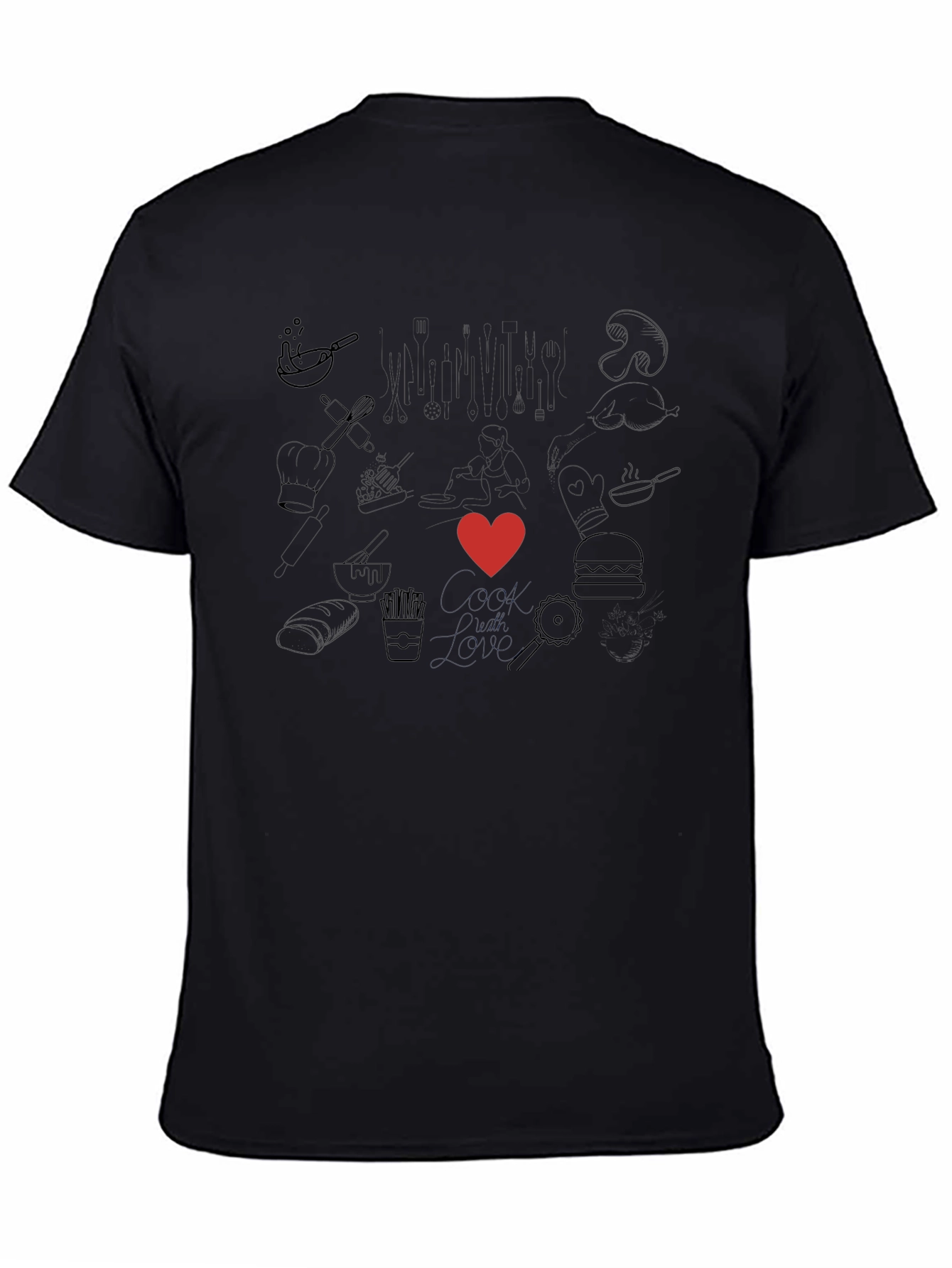 Foodie Love Black Graphic Tee