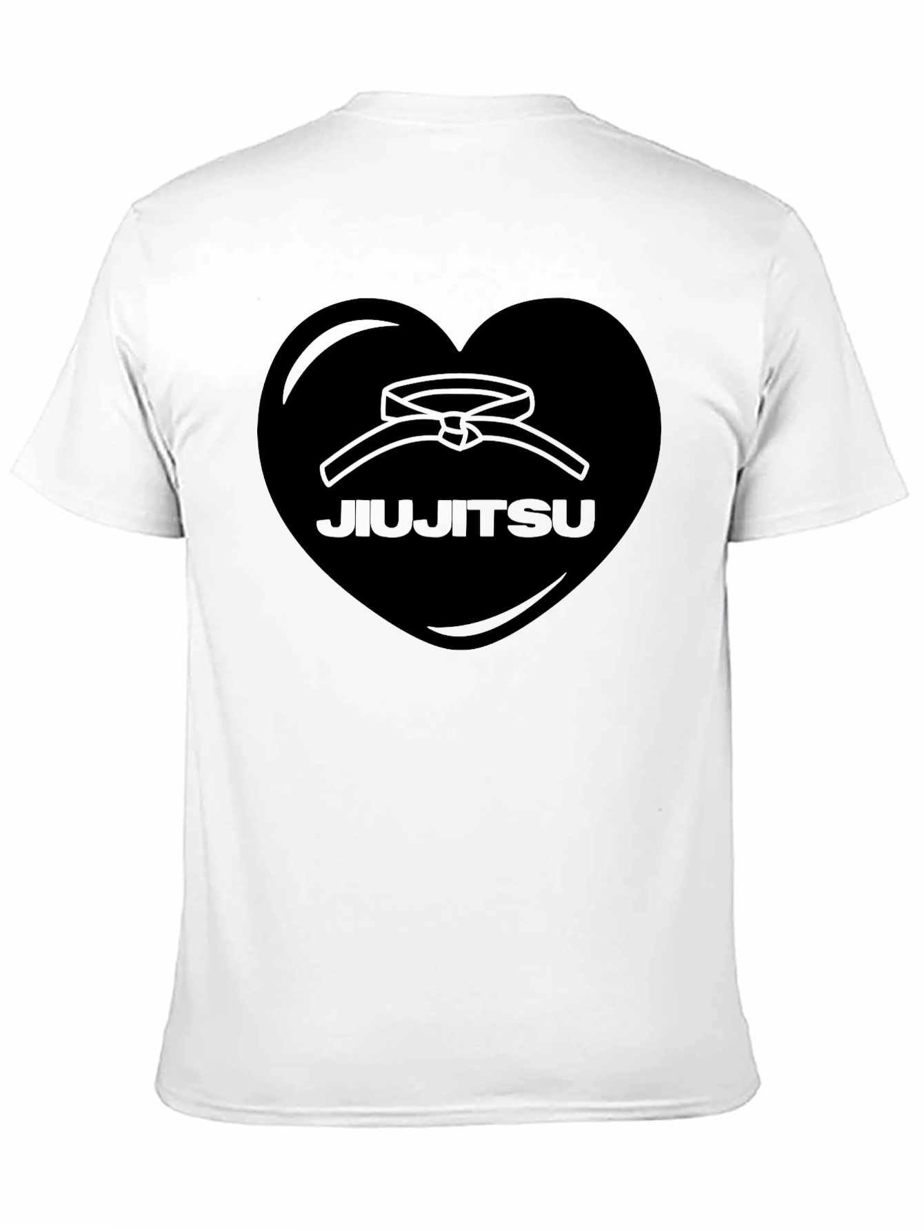 Jiu Jitsu Heart Graphic T-Shirt - Black