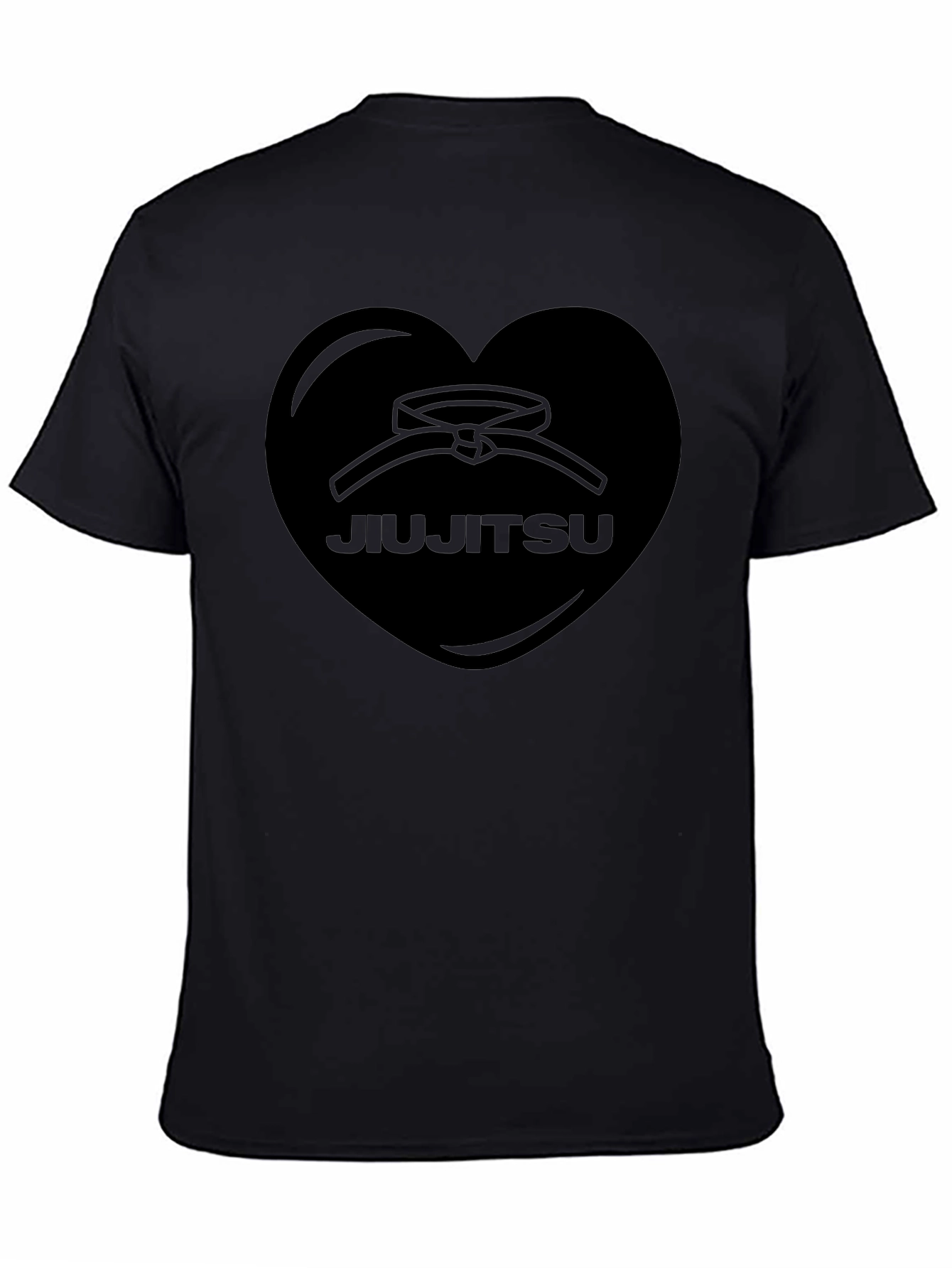 Jiu Jitsu Heart Graphic T-Shirt - Black