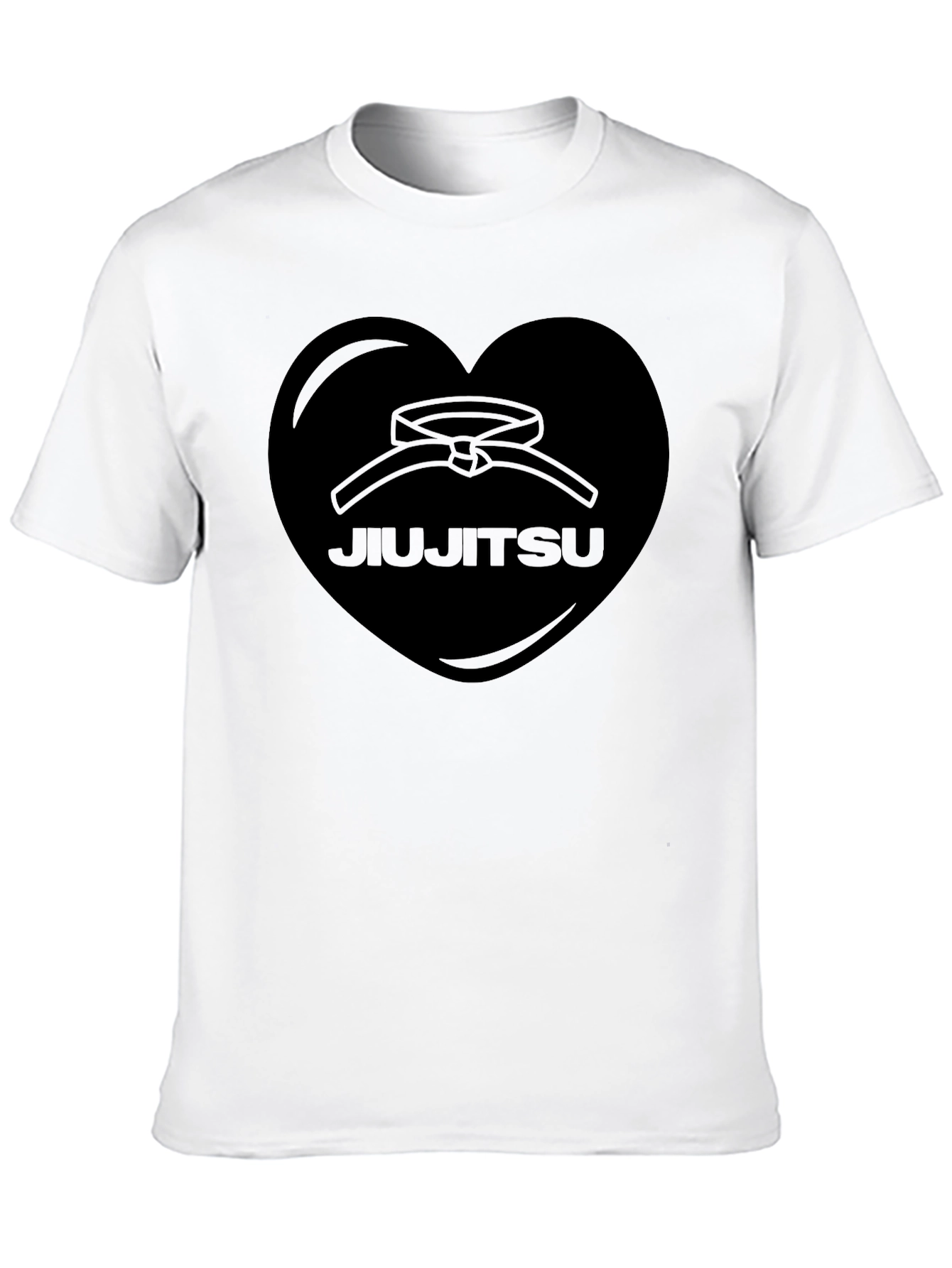 Jiu Jitsu Heart Graphic T-Shirt - Black
