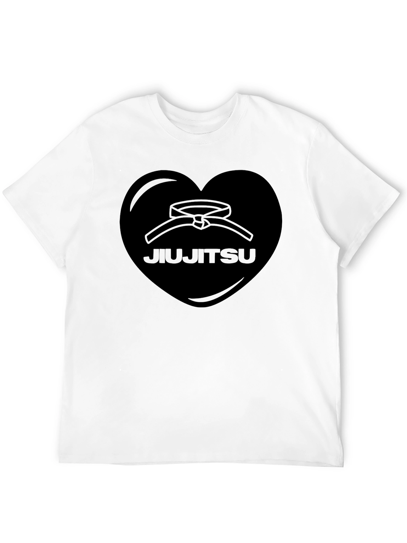 Jiu Jitsu Heart Graphic T-Shirt - Black