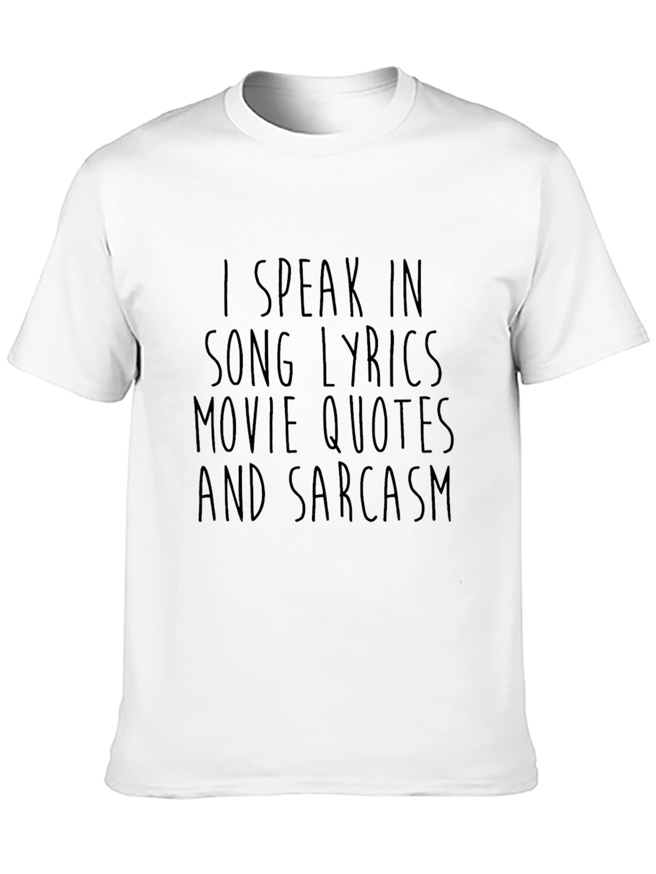Sarcastic Song Lyrics & Movie Quotes Black T-Shirt