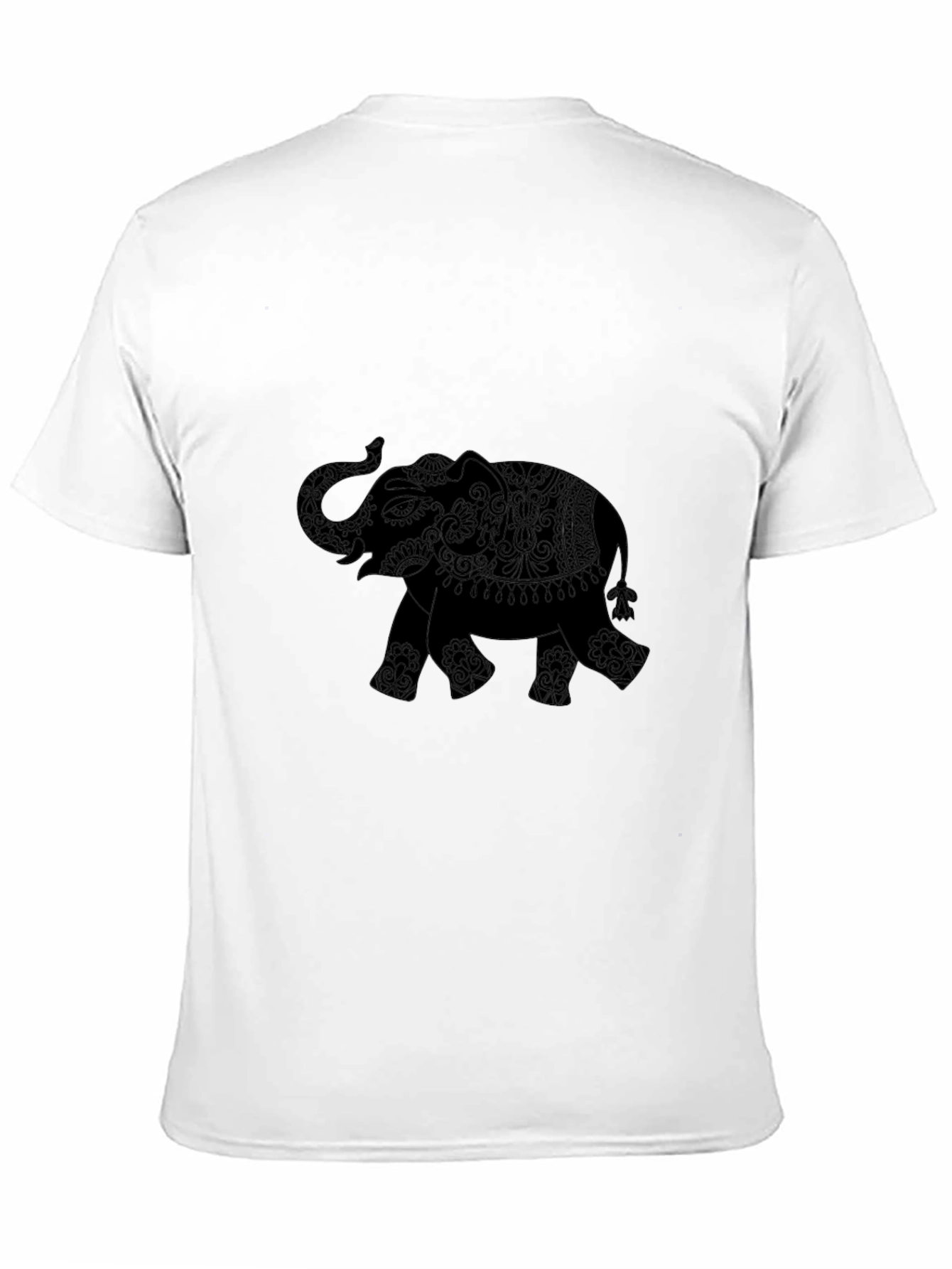 Elephant Silhouette Black T-Shirt