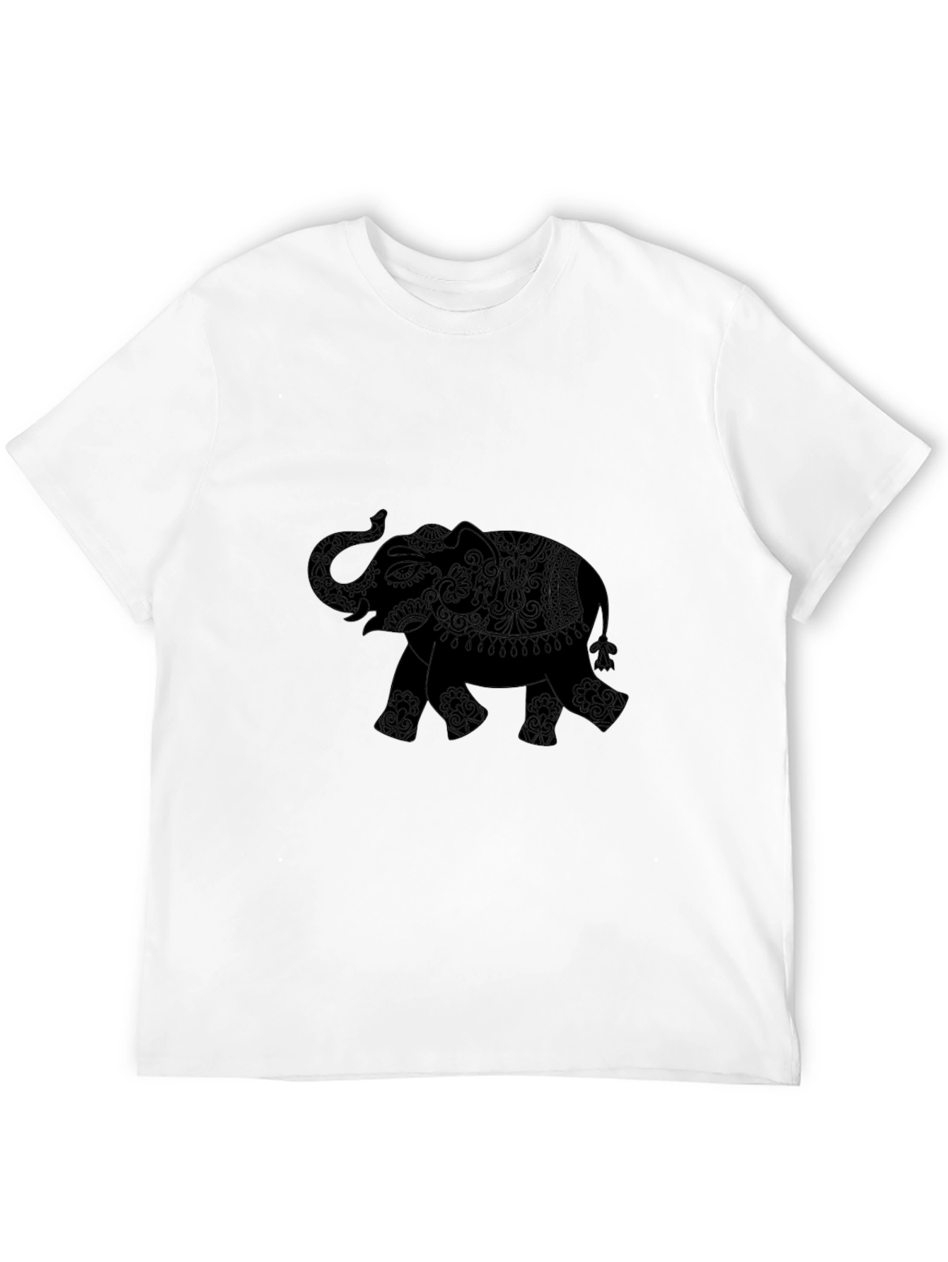 Elephant Silhouette Black T-Shirt