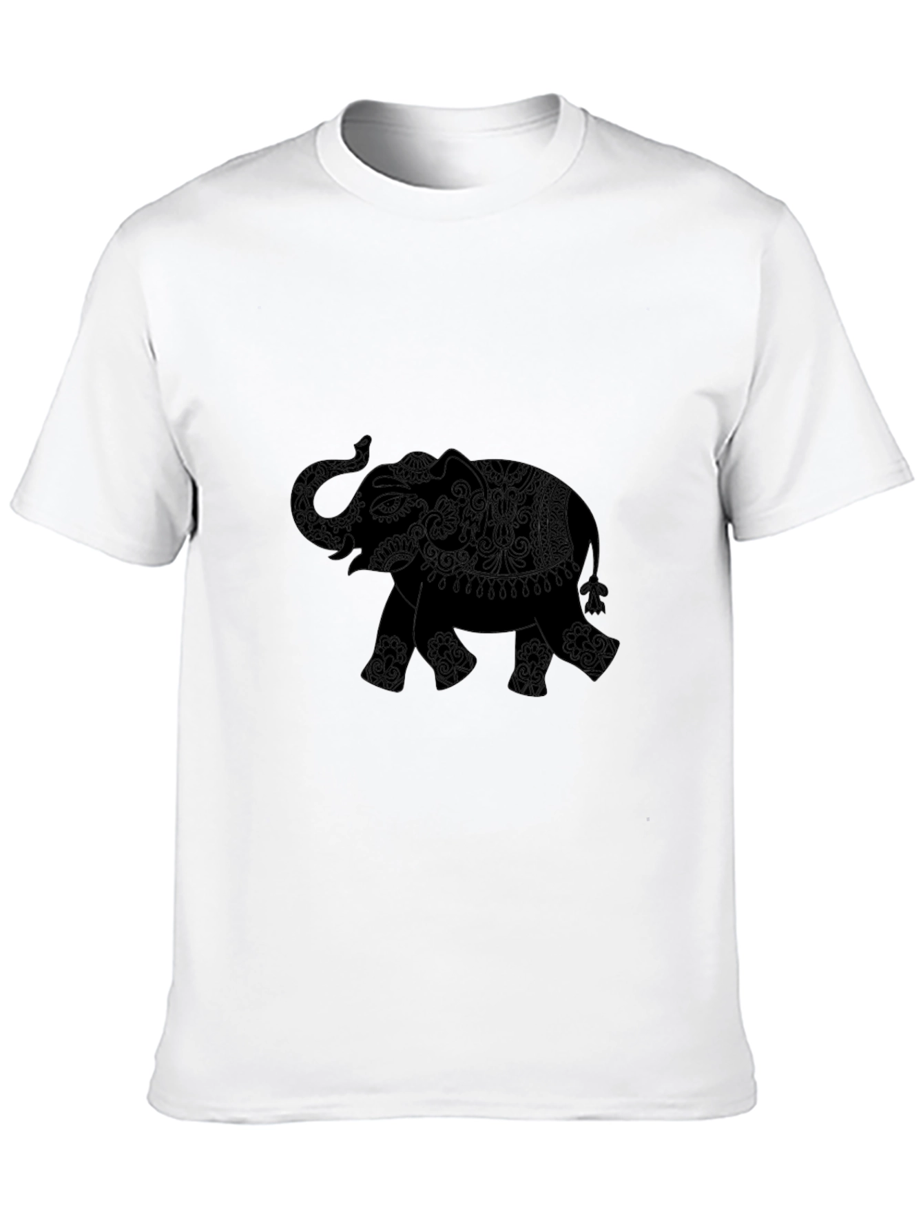 Elephant Silhouette Black T-Shirt